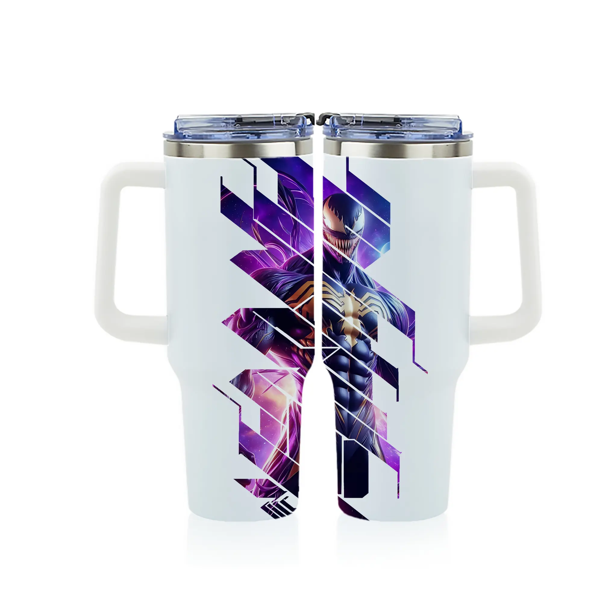 ヴェノム グッズ,ヴェノム - 1200mL フルプリント車用タンブラー ・ 304ステンレス 内側 ・ 201ステンレス 外側 ・ 保温 保冷 ・ 通勤 ドライブ アウトドア用