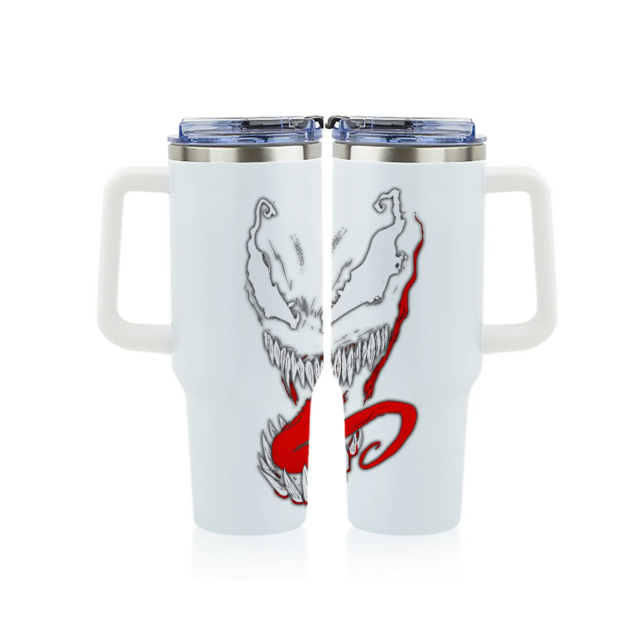 ヴェノム グッズ,ヴェノム - 1200mL フルプリント車用タンブラー ・ 304ステンレス 内側 ・ 201ステンレス 外側 ・ 保温 保冷 ・ 通勤 ドライブ アウトドア用