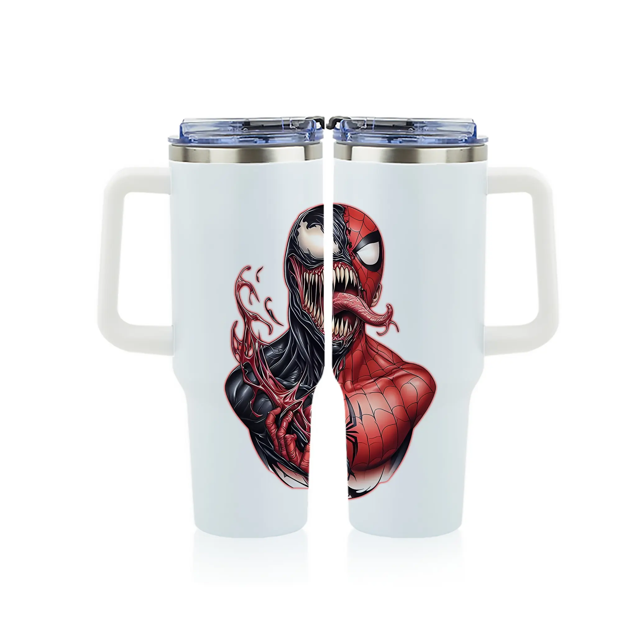 ヴェノム グッズ,ヴェノム - 1200mL フルプリント車用タンブラー ・ 304ステンレス 内側 ・ 201ステンレス 外側 ・ 保温 保冷 ・ 通勤 ドライブ アウトドア用