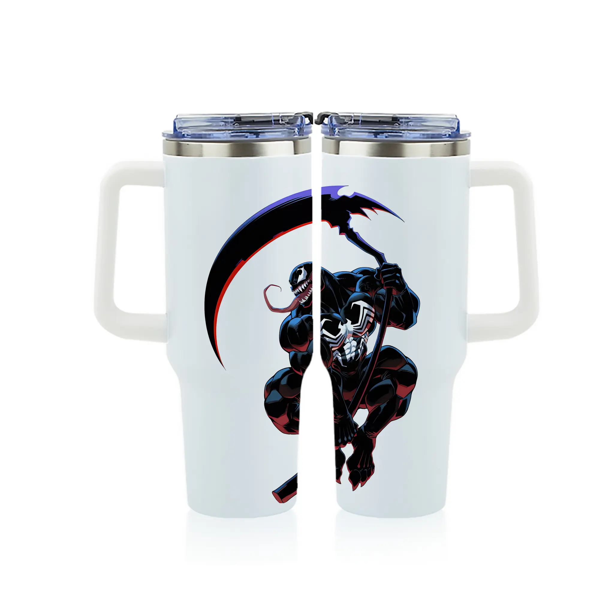 ヴェノム グッズ,ヴェノム - 1200mL フルプリント車用タンブラー ・ 304ステンレス 内側 ・ 201ステンレス 外側 ・ 保温 保冷 ・ 通勤 ドライブ アウトドア用