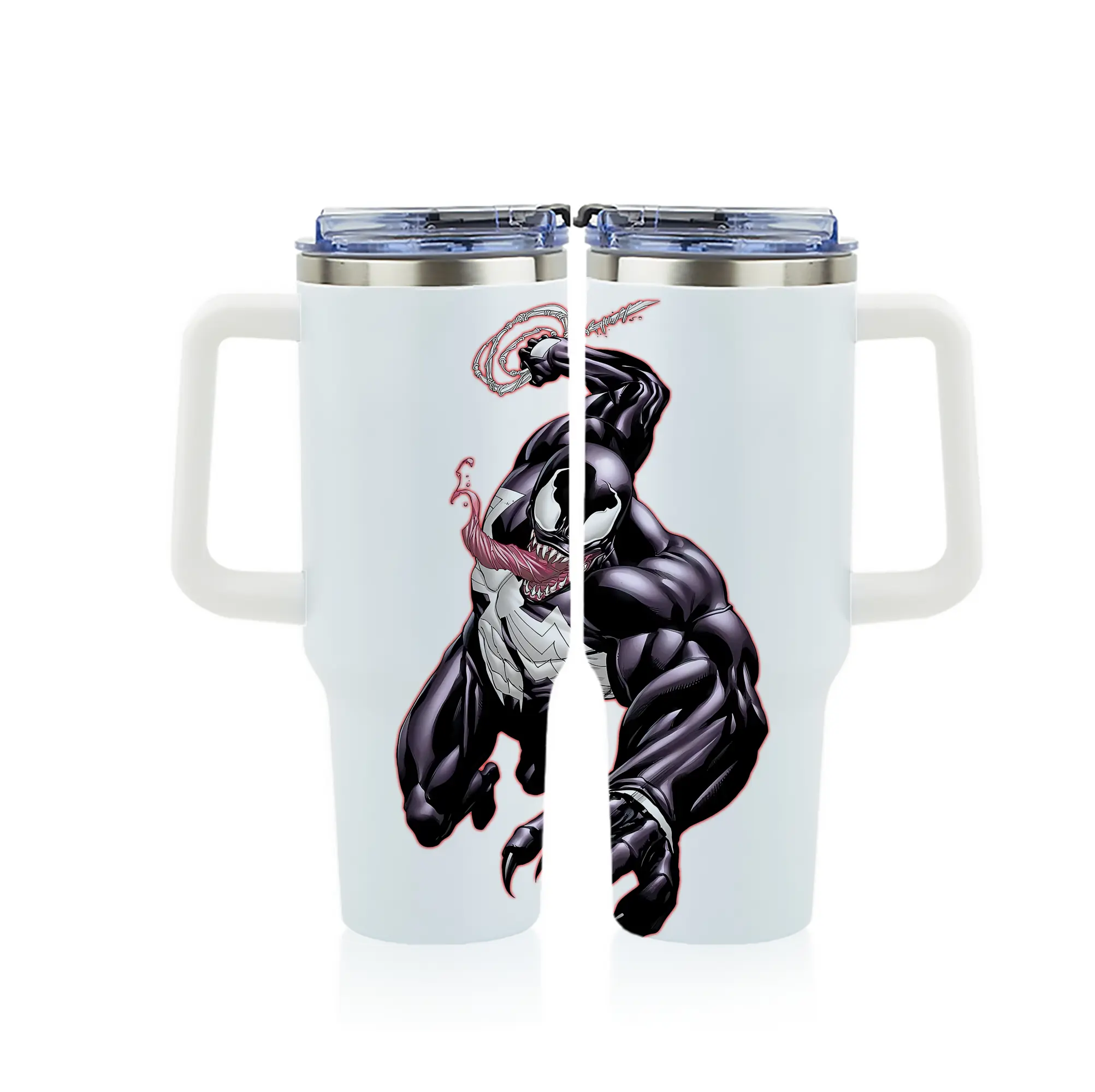 ヴェノム グッズ,ヴェノム - 1200mL フルプリント車用タンブラー ・ 304ステンレス 内側 ・ 201ステンレス 外側 ・ 保温 保冷 ・ 通勤 ドライブ アウトドア用