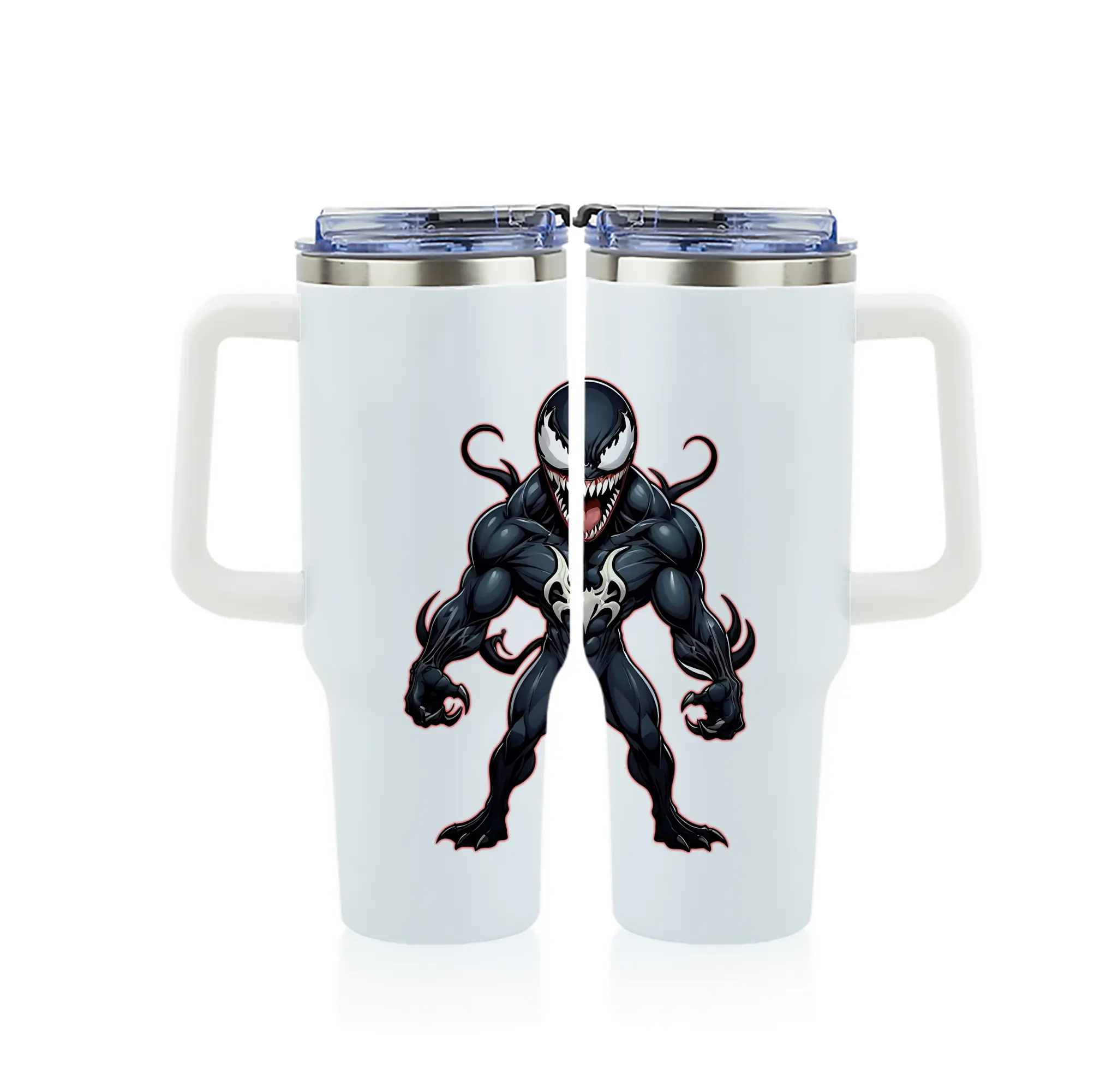 ヴェノム グッズ,ヴェノム - 1200mL フルプリント車用タンブラー ・ 304ステンレス 内側 ・ 201ステンレス 外側 ・ 保温 保冷 ・ 通勤 ドライブ アウトドア用
