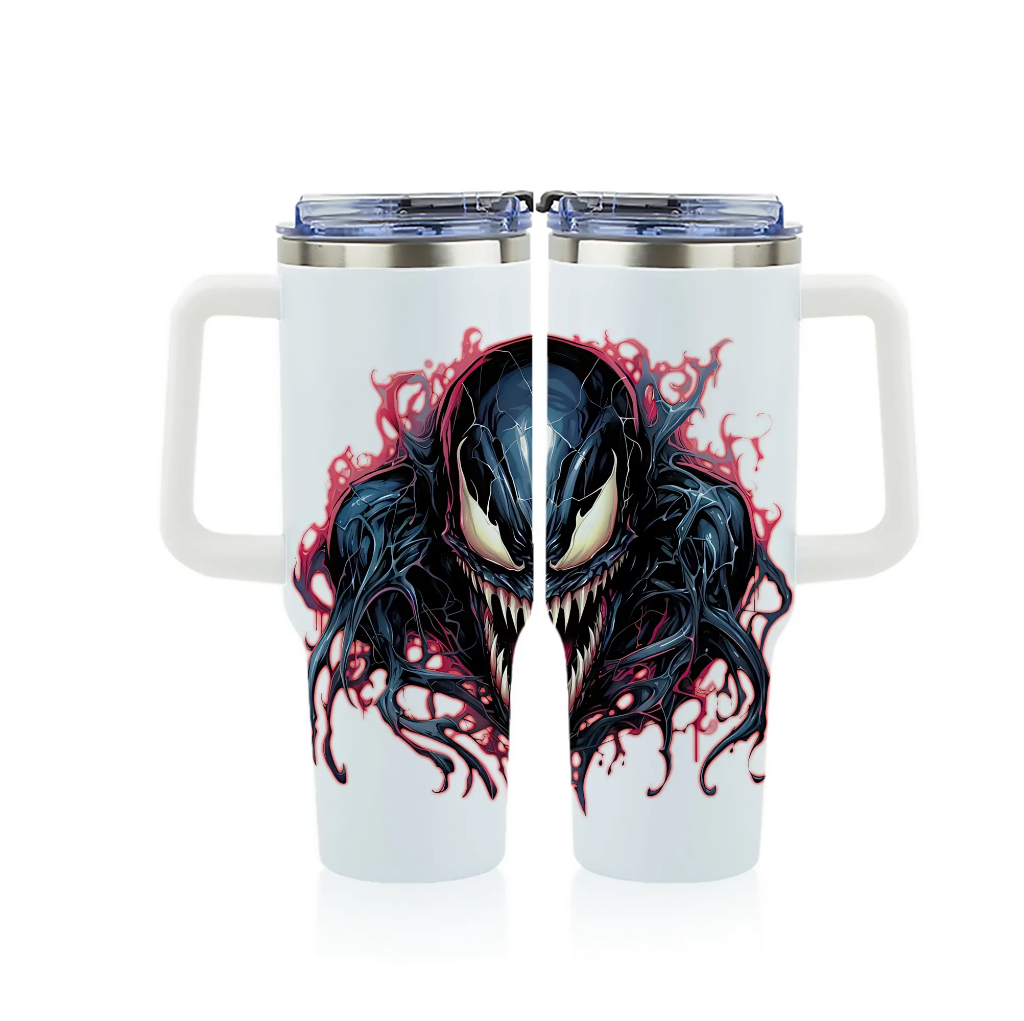 ヴェノム グッズ,ヴェノム - 1200mL フルプリント車用タンブラー ・ 304ステンレス 内側 ・ 201ステンレス 外側 ・ 保温 保冷 ・ 通勤 ドライブ アウトドア用