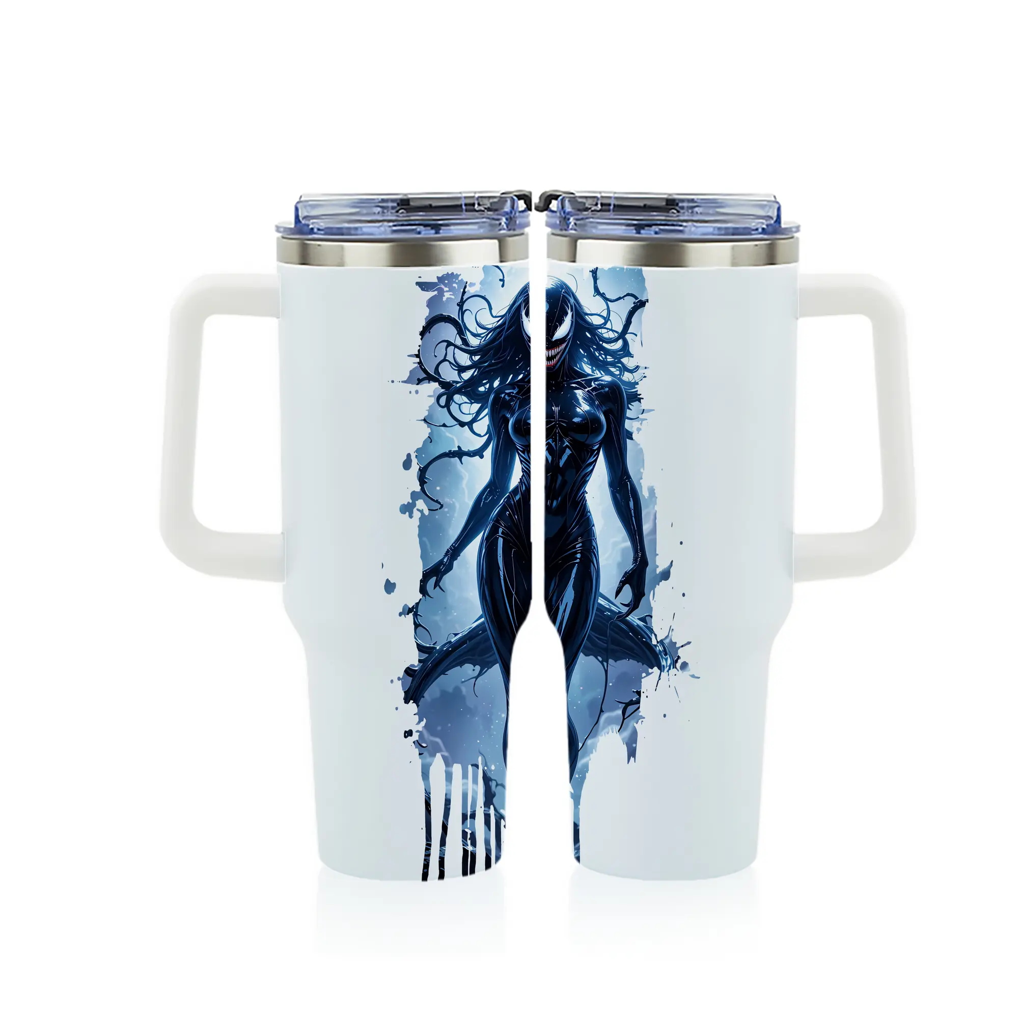 ヴェノム グッズ,ヴェノム - 1200mL フルプリント車用タンブラー ・ 304ステンレス 内側 ・ 201ステンレス 外側 ・ 保温 保冷 ・ 通勤 ドライブ アウトドア用