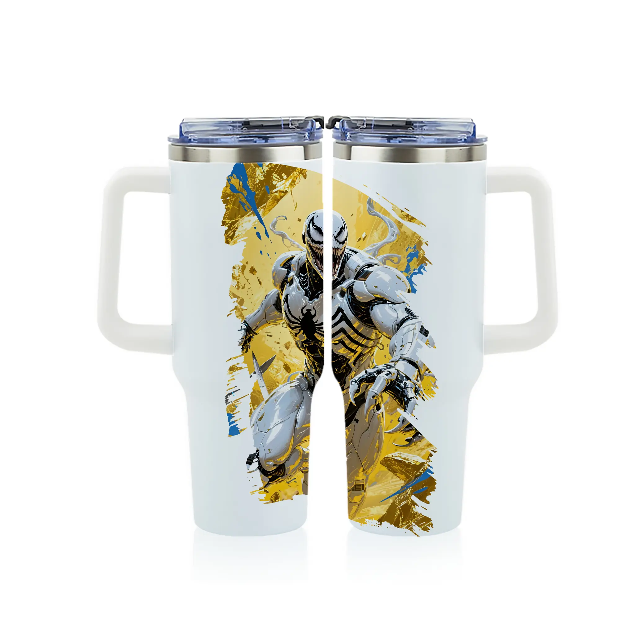 ヴェノム グッズ,ヴェノム - 1200mL フルプリント車用タンブラー ・ 304ステンレス 内側 ・ 201ステンレス 外側 ・ 保温 保冷 ・ 通勤 ドライブ アウトドア用