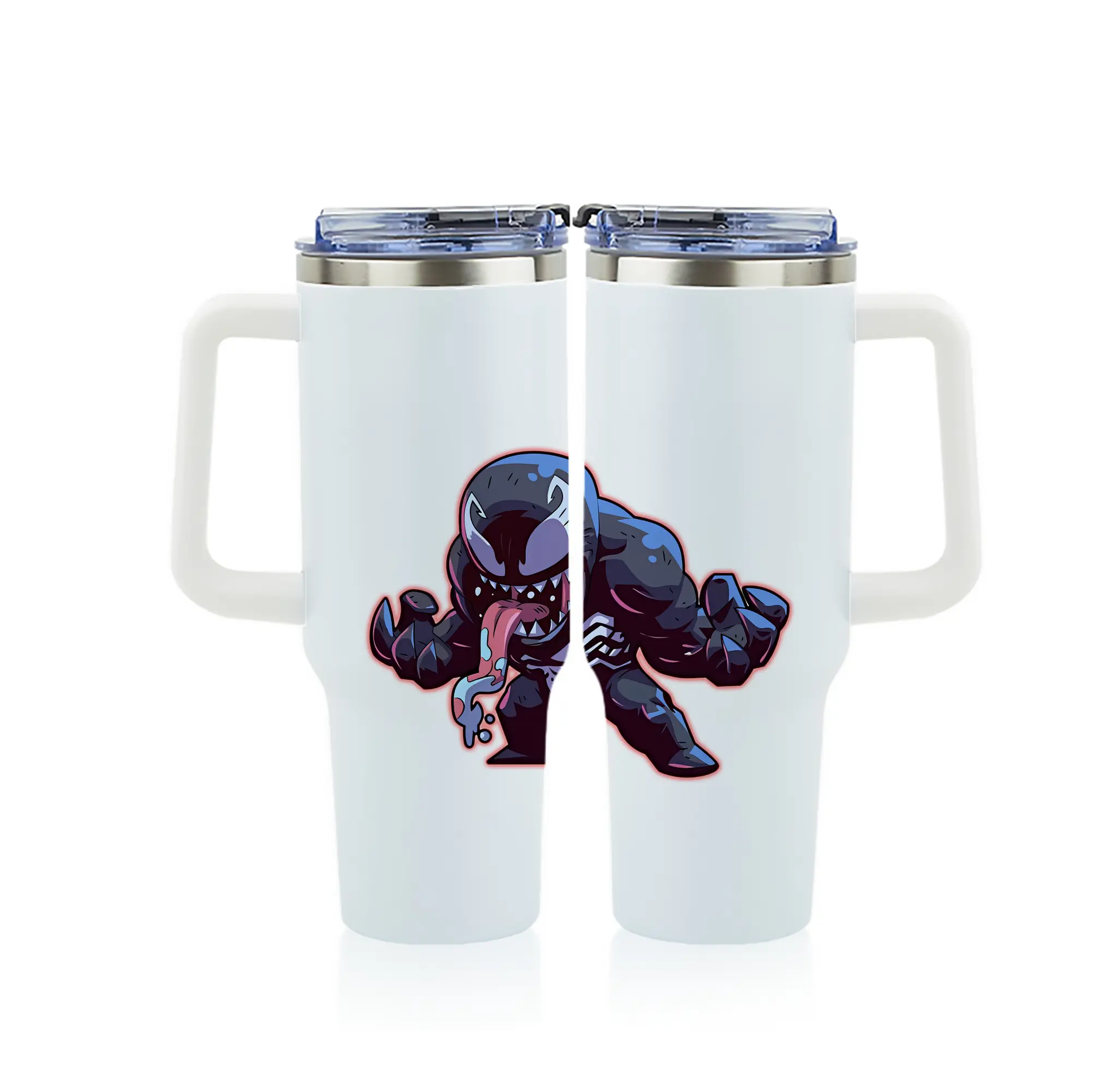 ヴェノム グッズ,ヴェノム - 1200mL フルプリント車用タンブラー ・ 304ステンレス 内側 ・ 201ステンレス 外側 ・ 保温 保冷 ・ 通勤 ドライブ アウトドア用