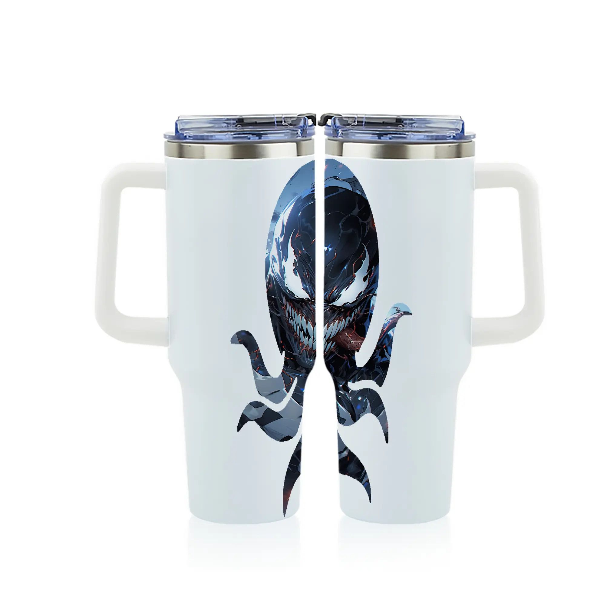 ヴェノム グッズ,ヴェノム - 1200mL フルプリント車用タンブラー ・ 304ステンレス 内側 ・ 201ステンレス 外側 ・ 保温 保冷 ・ 通勤 ドライブ アウトドア用