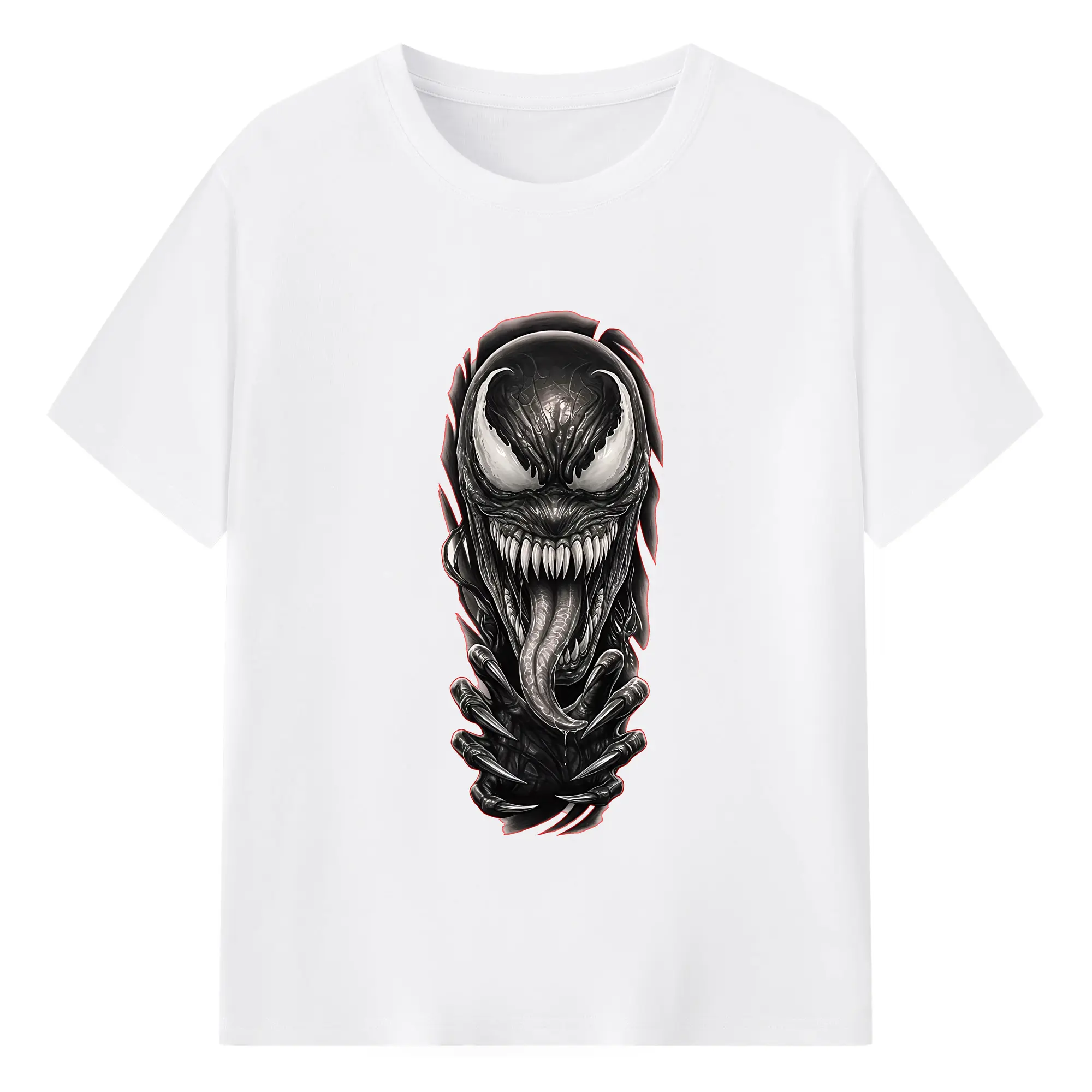 ヴェノム グッズ,ヴェノム - 綿100％ 半袖Tシャツ ・ フロントプリント ・ 快適 通気性 ・ 日常使い 散歩 スポーツ用