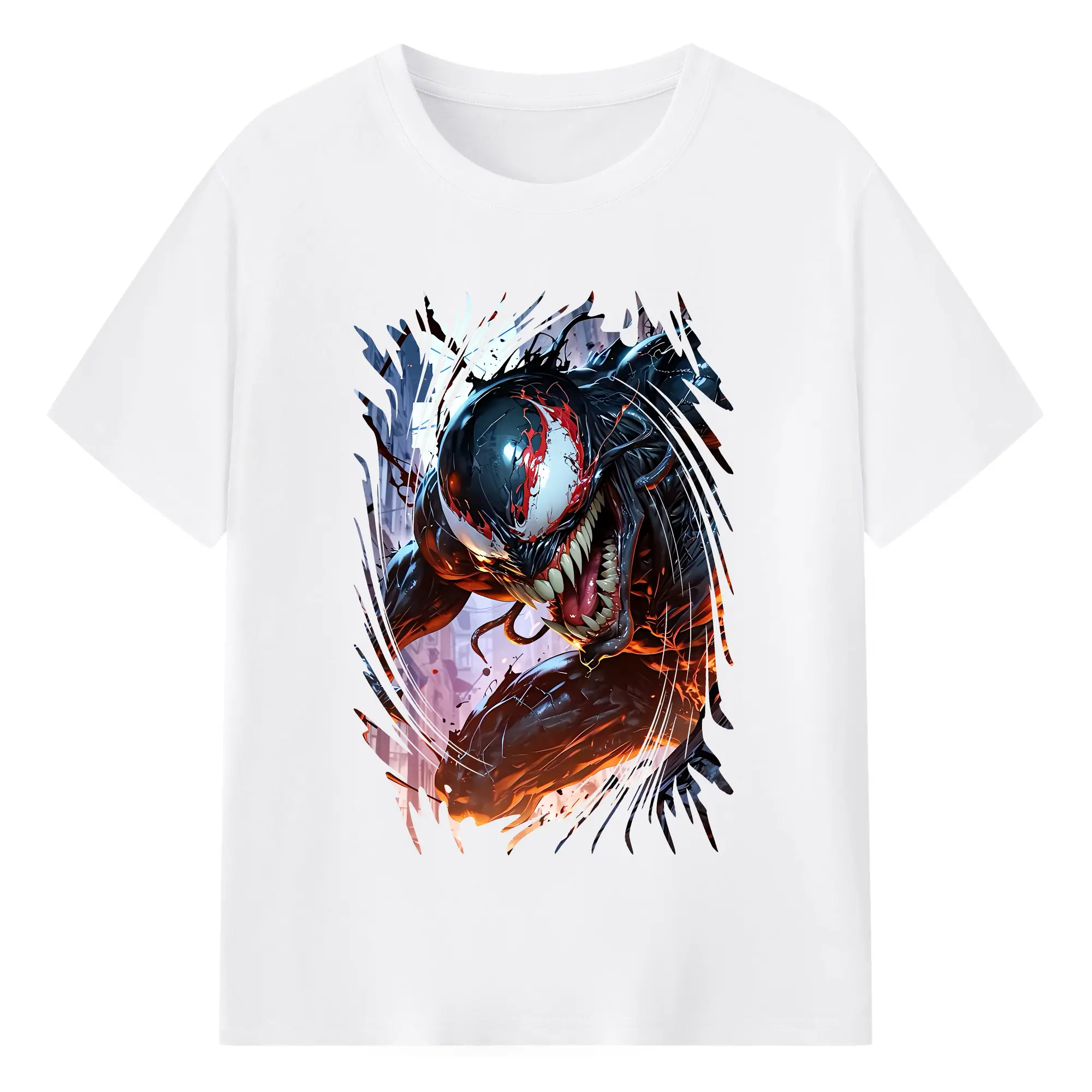 ヴェノム グッズ,ヴェノム - 綿100％ 半袖Tシャツ ・ フロントプリント ・ 快適 通気性 ・ 日常使い 散歩 スポーツ用