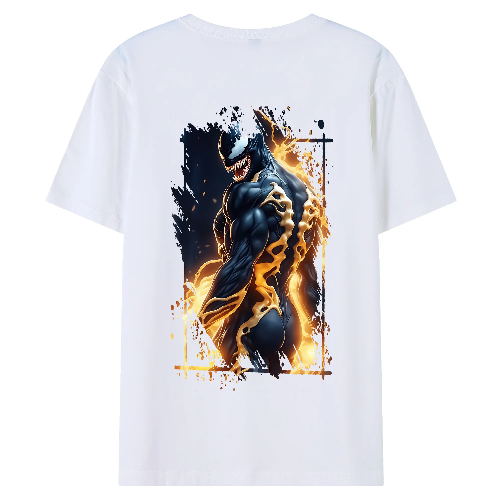 ヴェノム グッズ,ヴェノム - 綿100％ 半袖Tシャツ ・ バックプリント ・ 快適 通気性 ・ 日常使い 散歩 スポーツ用