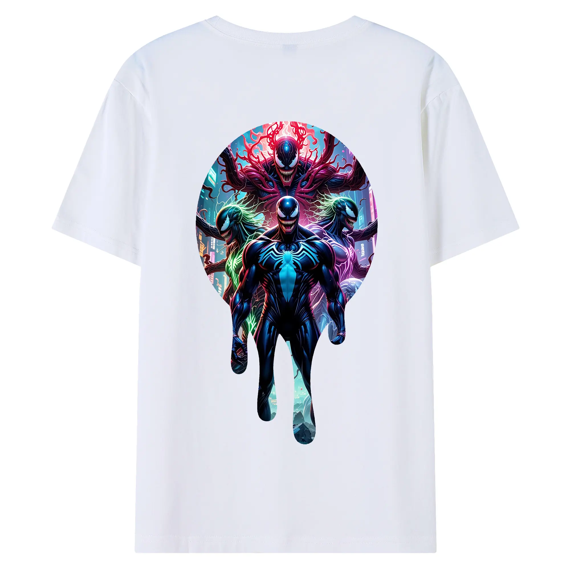 ヴェノム グッズ,ヴェノム - 綿100％ 半袖Tシャツ ・ バックプリント ・ 快適 通気性 ・ 日常使い 散歩 スポーツ用