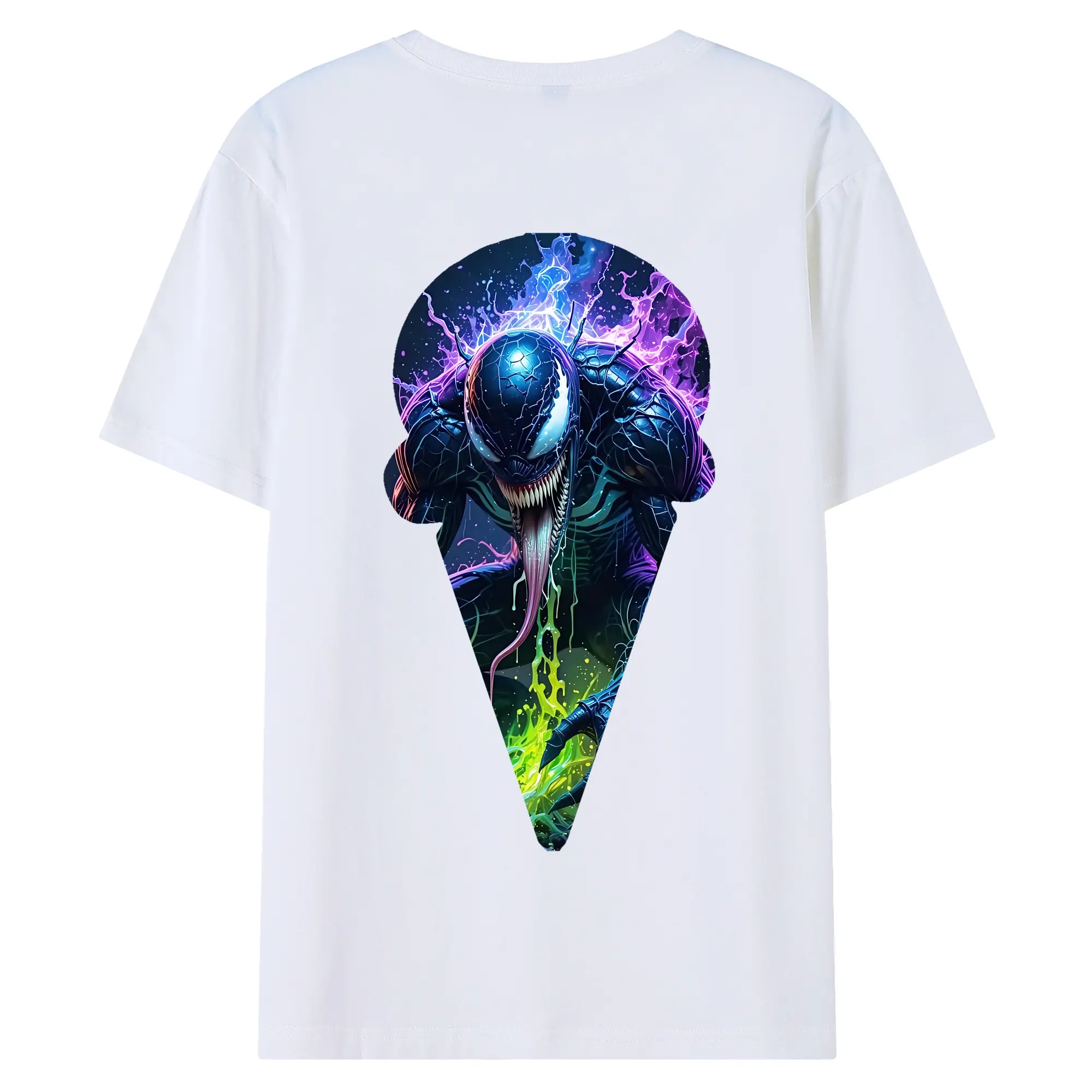 ヴェノム グッズ,ヴェノム - 綿100％ 半袖Tシャツ ・ バックプリント ・ 快適 通気性 ・ 日常使い 散歩 スポーツ用