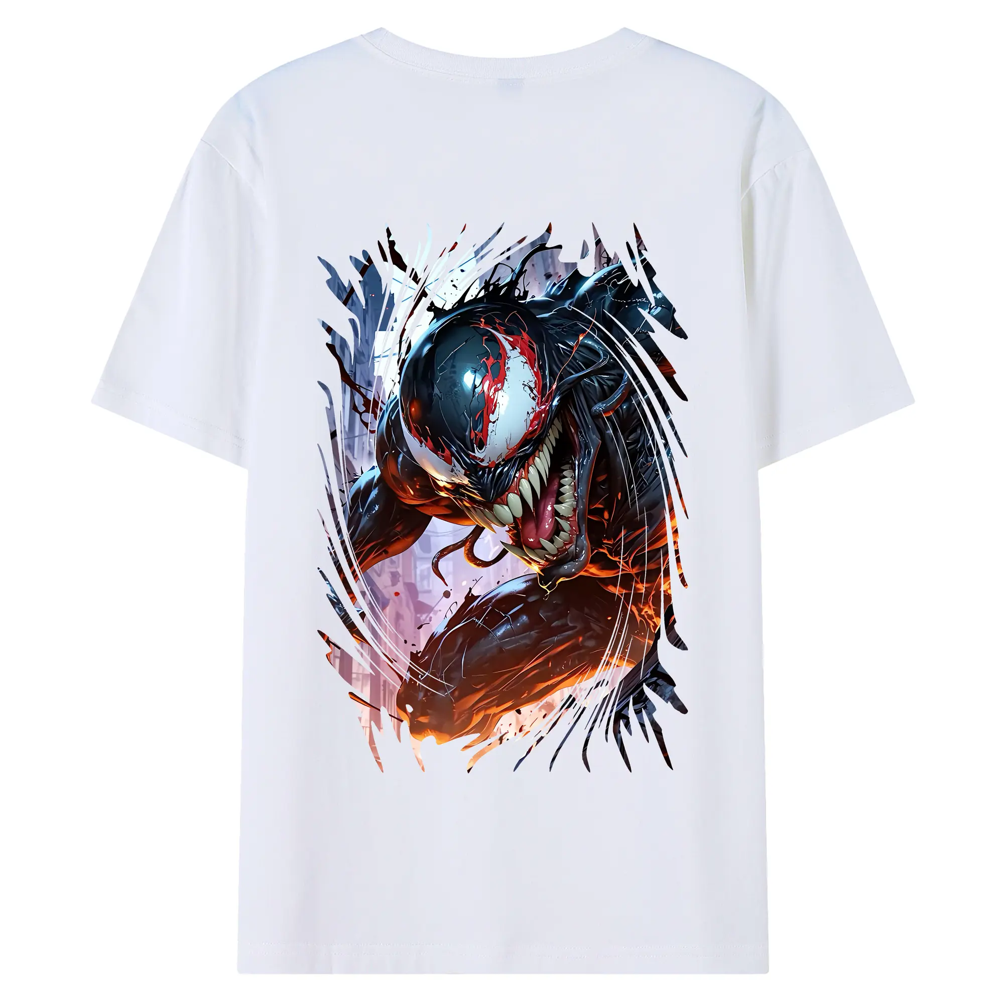 ヴェノム グッズ,ヴェノム - 綿100％ 半袖Tシャツ ・ バックプリント ・ 快適 通気性 ・ 日常使い 散歩 スポーツ用