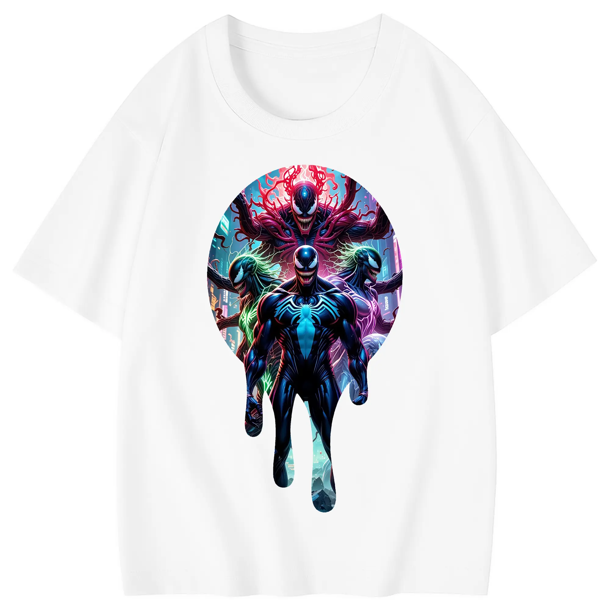 ヴェノム グッズ,ヴェノム - 綿100％ キッズTシャツ ・ フロントプリント ・ 快適 通気性 ・ スポーツ カジュアル 散歩用