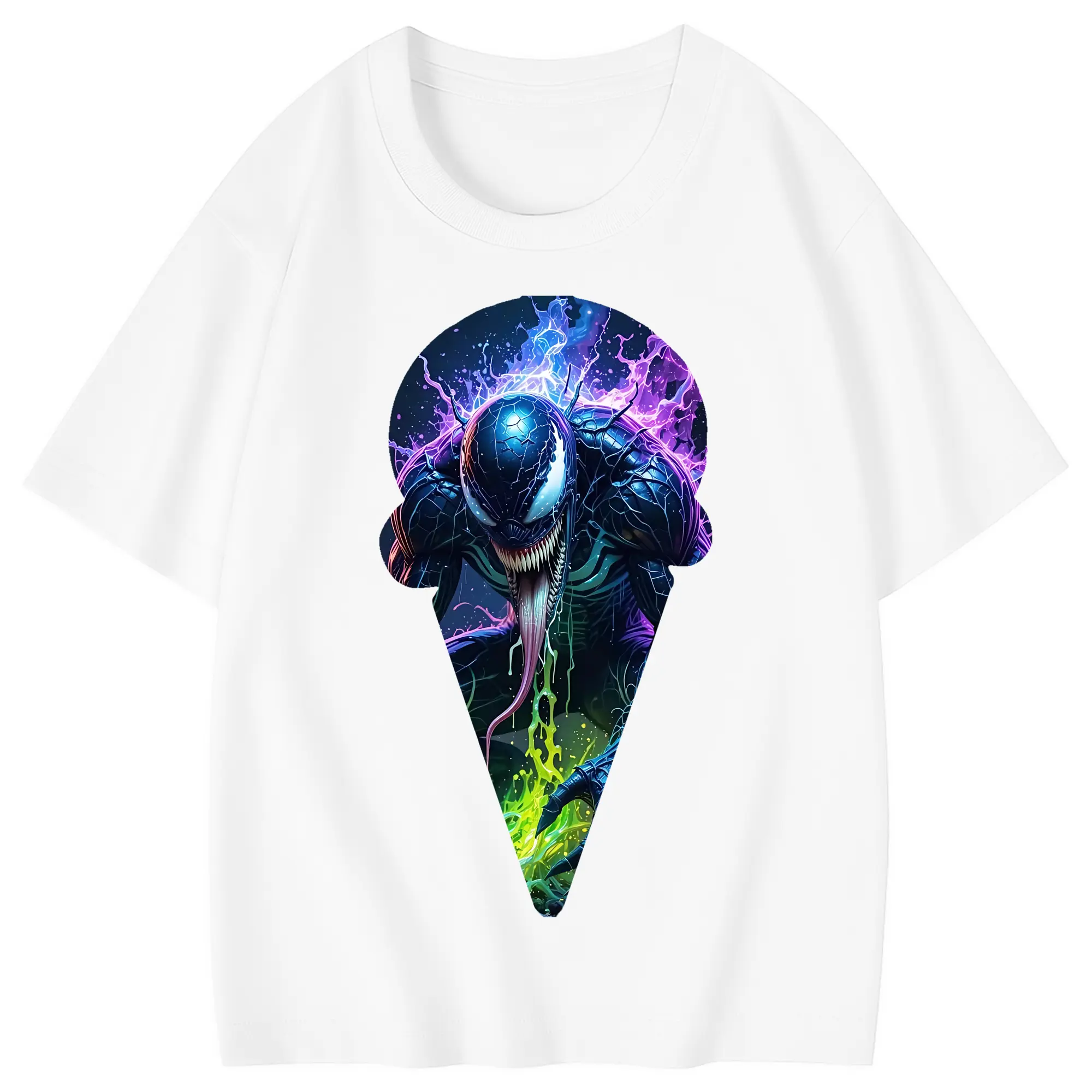 ヴェノム グッズ,ヴェノム - 綿100％ キッズTシャツ ・ フロントプリント ・ 快適 通気性 ・ スポーツ カジュアル 散歩用