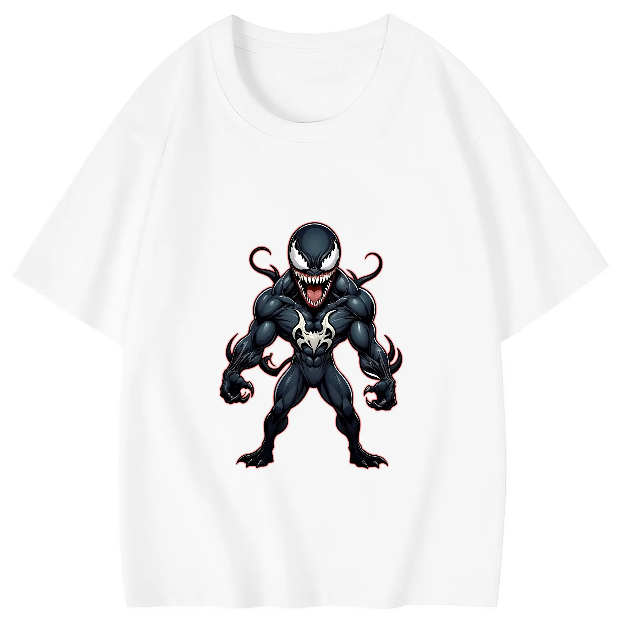 ヴェノム グッズ,ヴェノム - 綿100％ キッズTシャツ ・ フロントプリント ・ 快適 通気性 ・ スポーツ カジュアル 散歩用