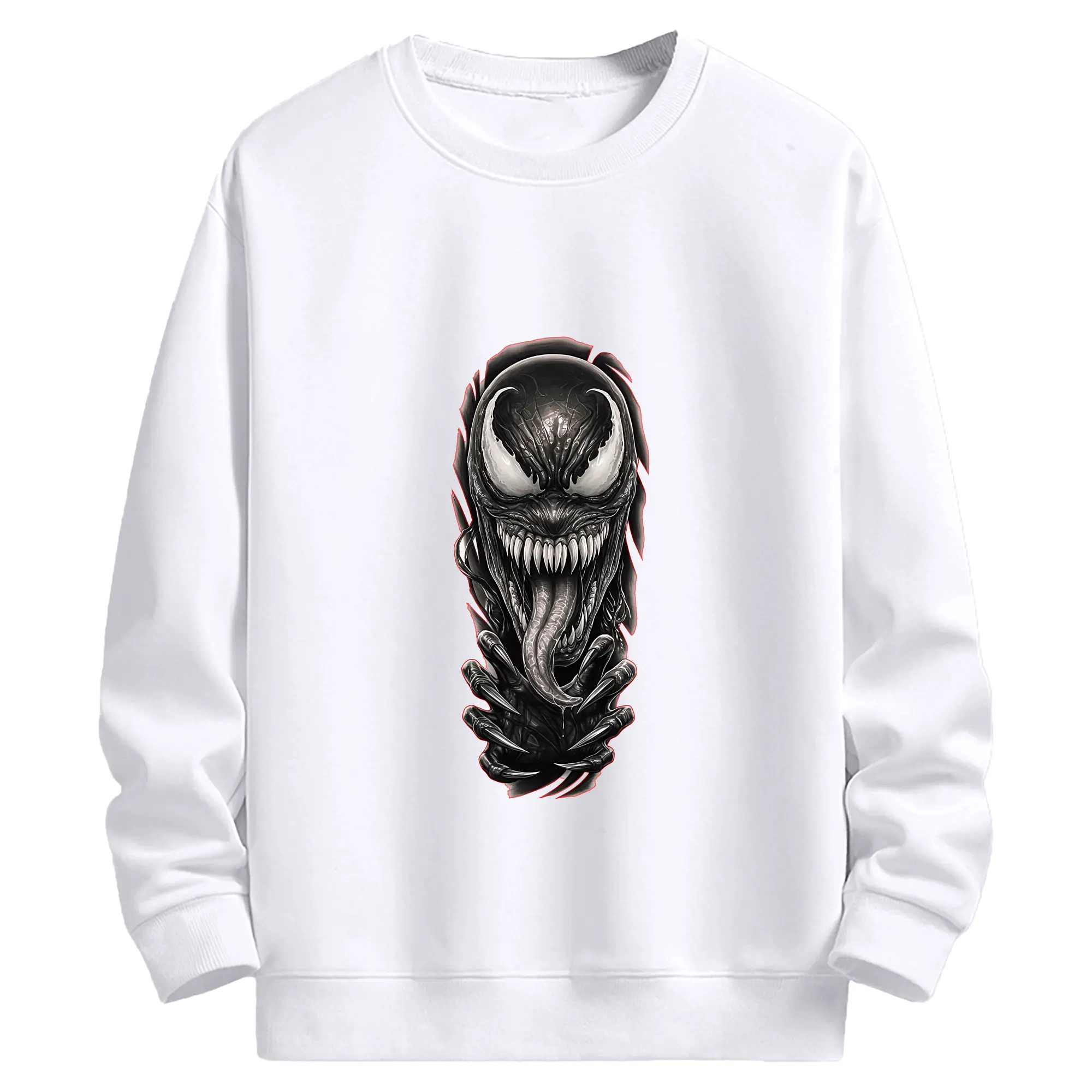ヴェノム グッズ,ヴェノム - 高品質 クルーネック スウェット ・ コットン59％ ポリエステル41％ ・ ユニセックス 長袖 トレーナー ・ カジュアル デイリー スポーツ 散歩用