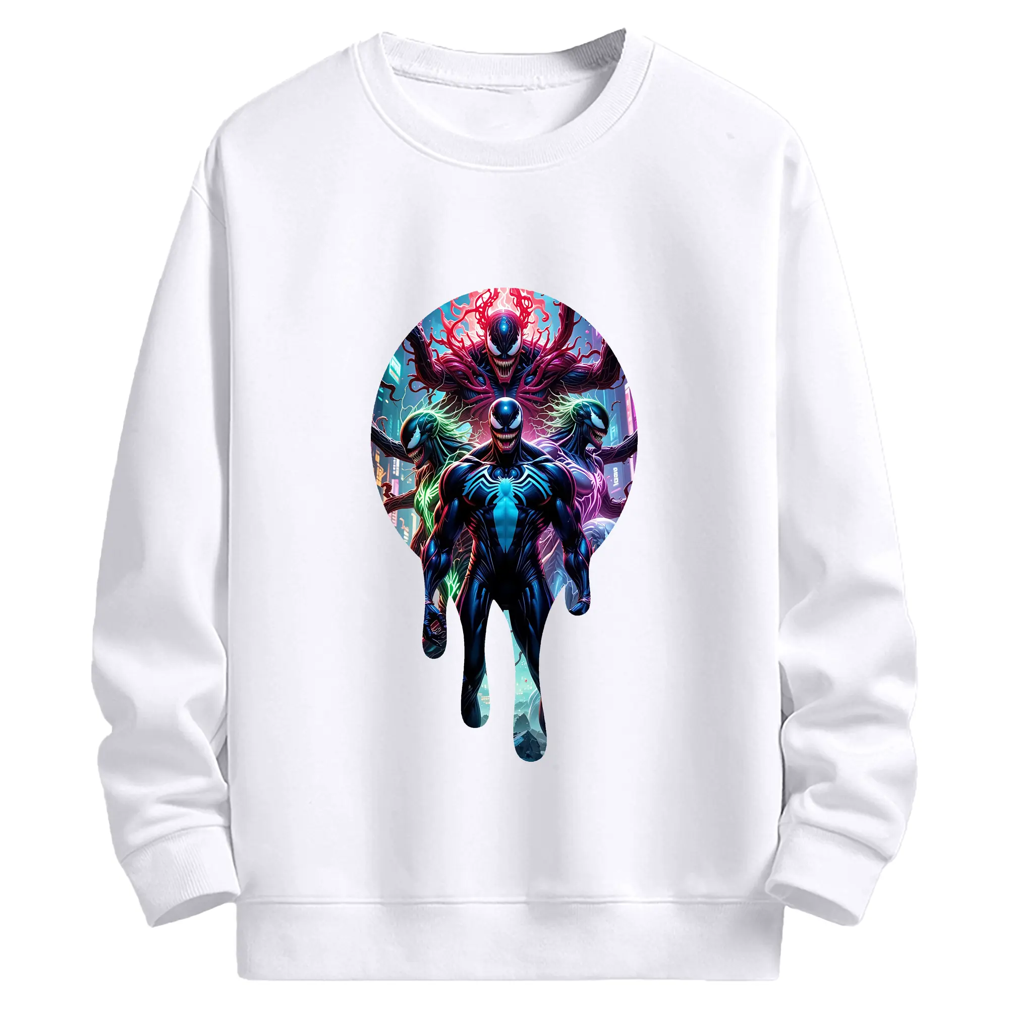 ヴェノム グッズ,ヴェノム - 高品質 クルーネック スウェット ・ コットン59％ ポリエステル41％ ・ ユニセックス 長袖 トレーナー ・ カジュアル デイリー スポーツ 散歩用