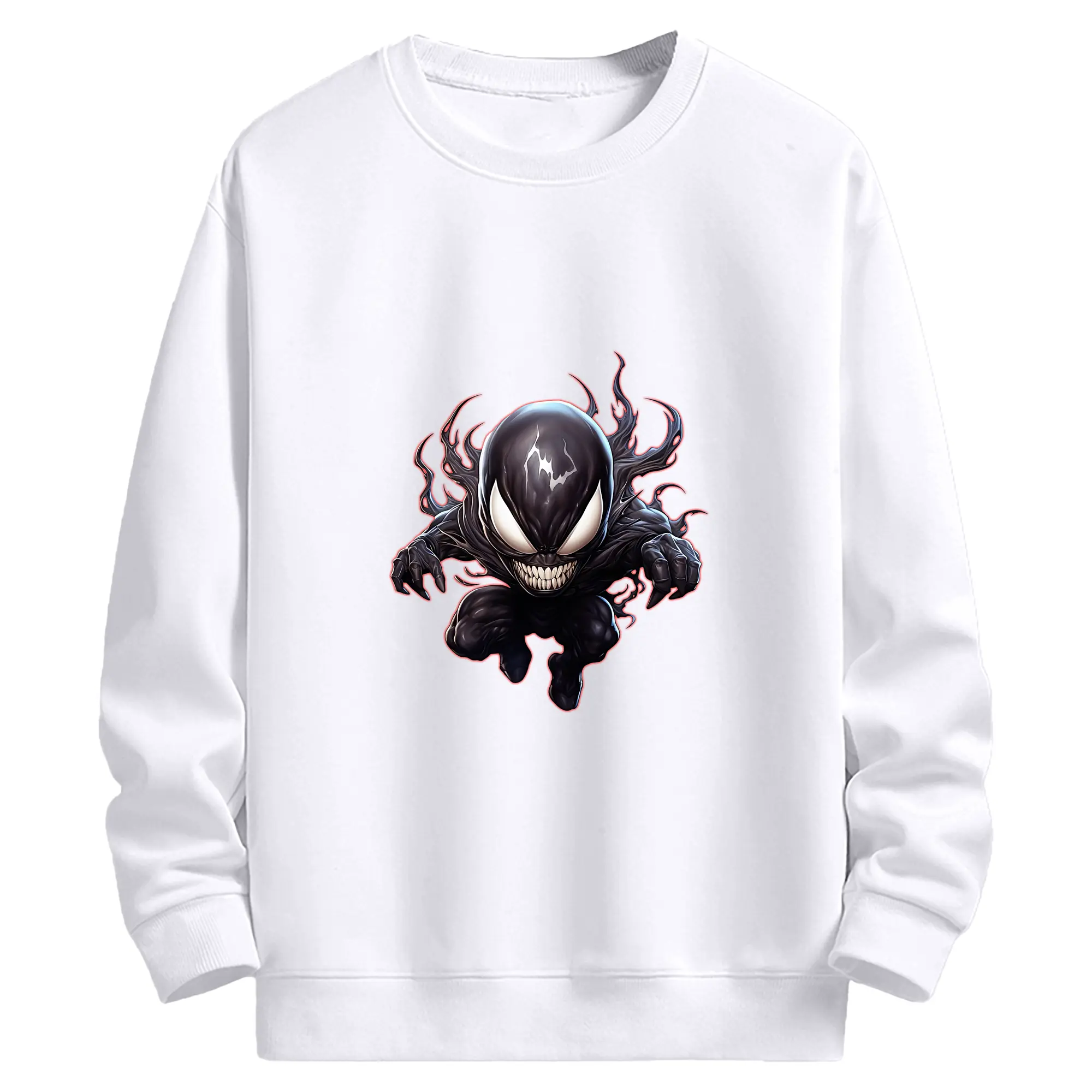 ヴェノム グッズ,ヴェノム - 高品質 クルーネック スウェット ・ コットン59％ ポリエステル41％ ・ ユニセックス 長袖 トレーナー ・ カジュアル デイリー スポーツ 散歩用