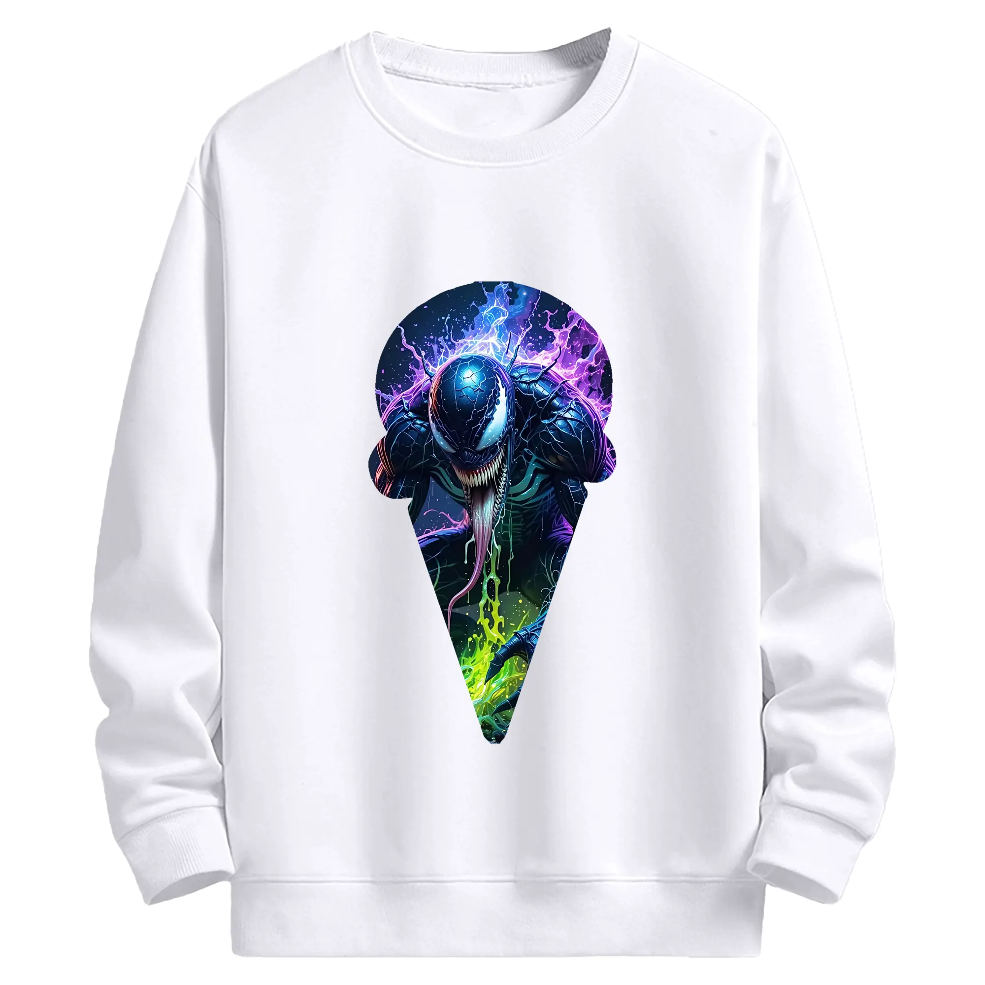 ヴェノム グッズ,ヴェノム - 高品質 クルーネック スウェット ・ コットン59％ ポリエステル41％ ・ ユニセックス 長袖 トレーナー ・ カジュアル デイリー スポーツ 散歩用