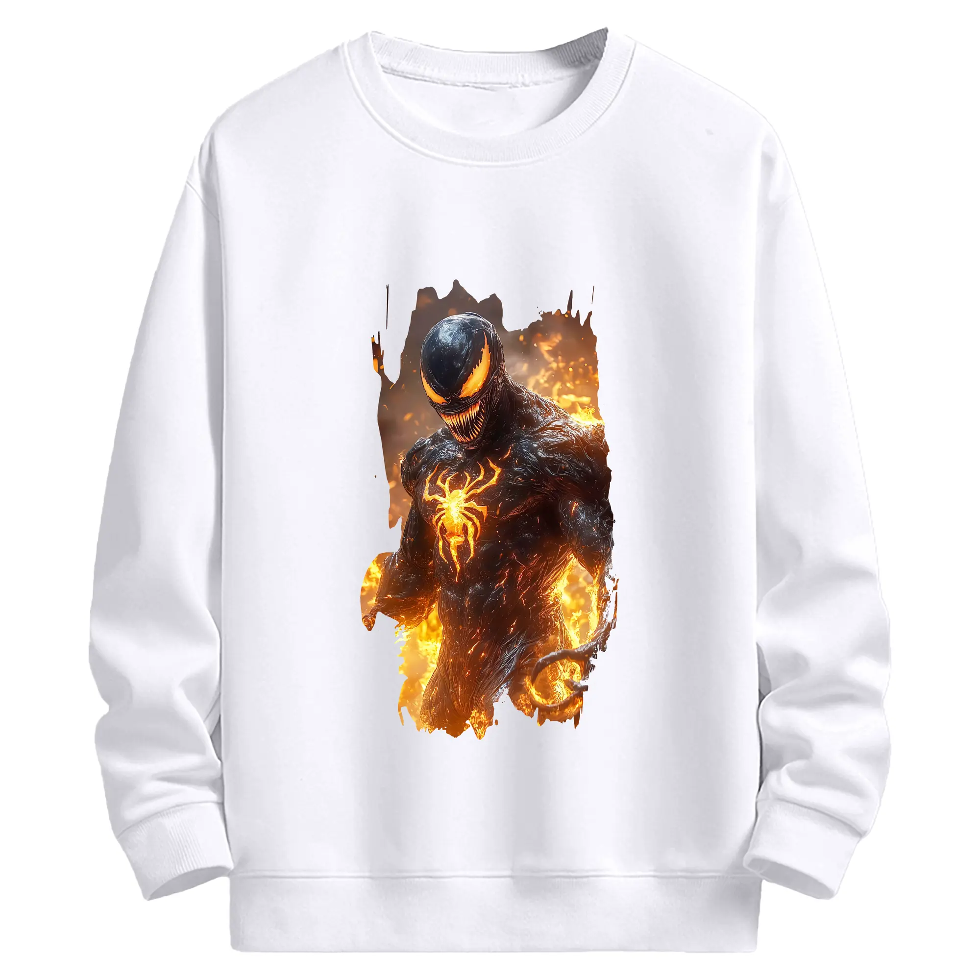 ヴェノム グッズ,ヴェノム - 高品質 クルーネック スウェット ・ コットン59％ ポリエステル41％ ・ ユニセックス 長袖 トレーナー ・ カジュアル デイリー スポーツ 散歩用