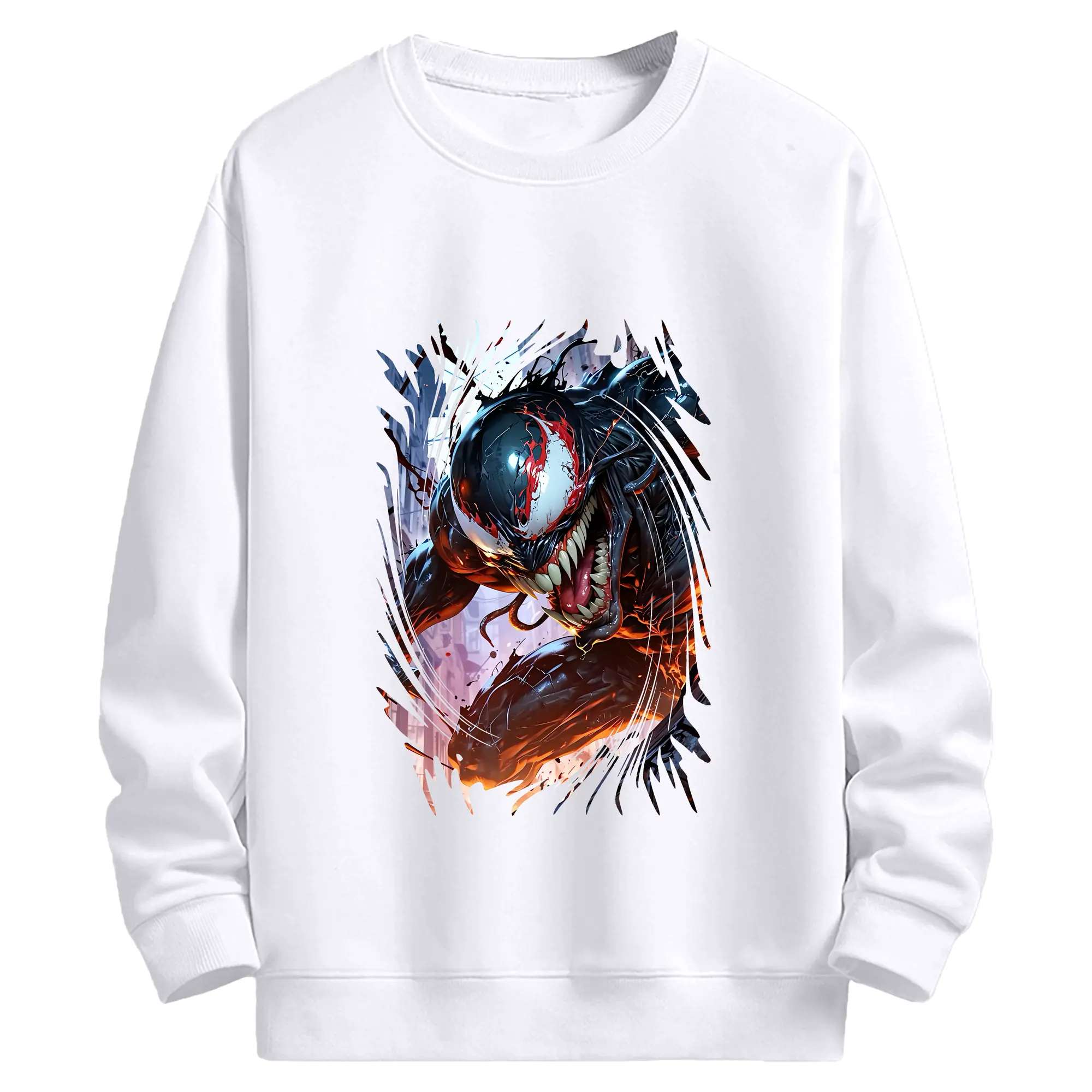 ヴェノム グッズ,ヴェノム - 高品質 クルーネック スウェット ・ コットン59％ ポリエステル41％ ・ ユニセックス 長袖 トレーナー ・ カジュアル デイリー スポーツ 散歩用