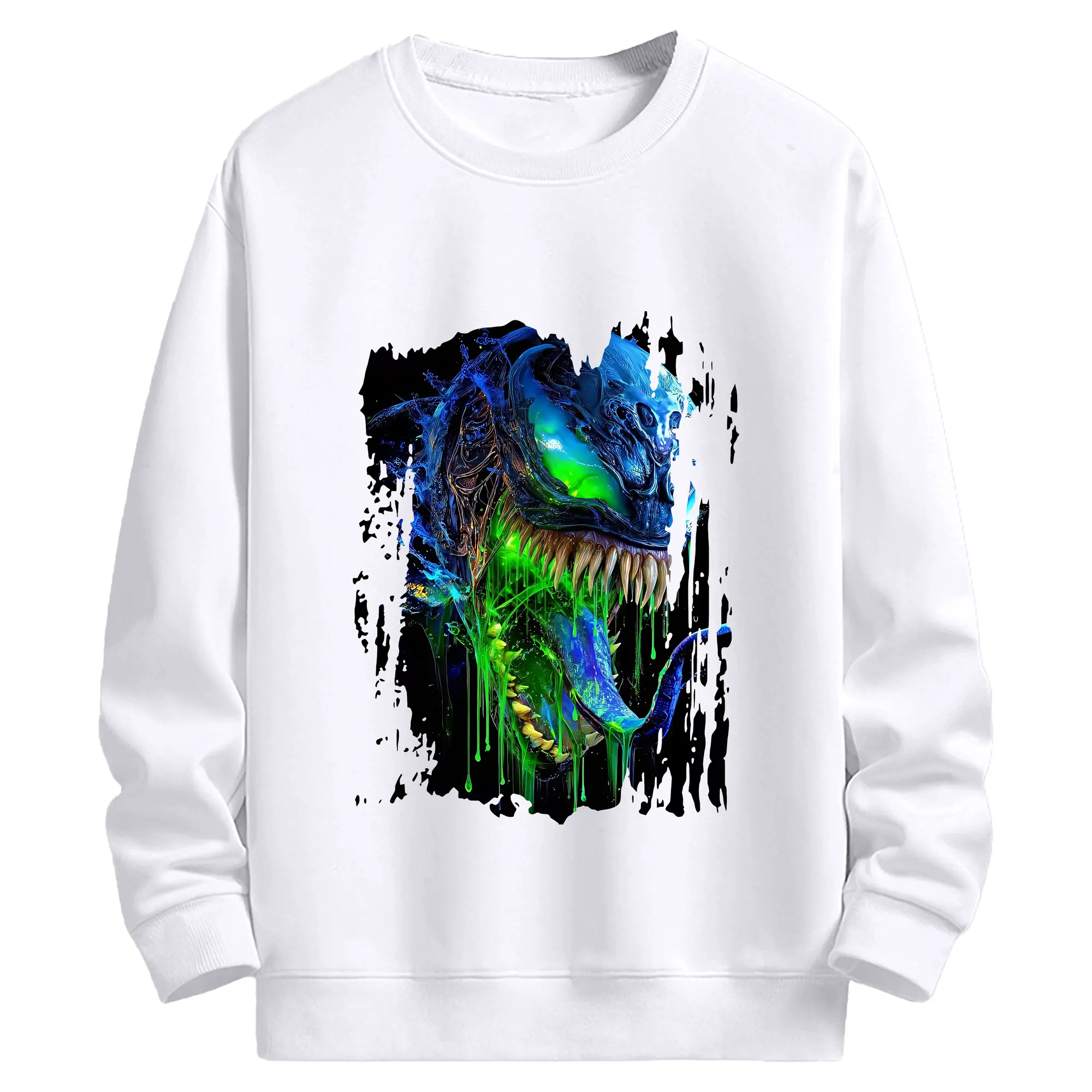 ヴェノム グッズ,ヴェノム - 高品質 クルーネック スウェット ・ コットン59％ ポリエステル41％ ・ ユニセックス 長袖 トレーナー ・ カジュアル デイリー スポーツ 散歩用