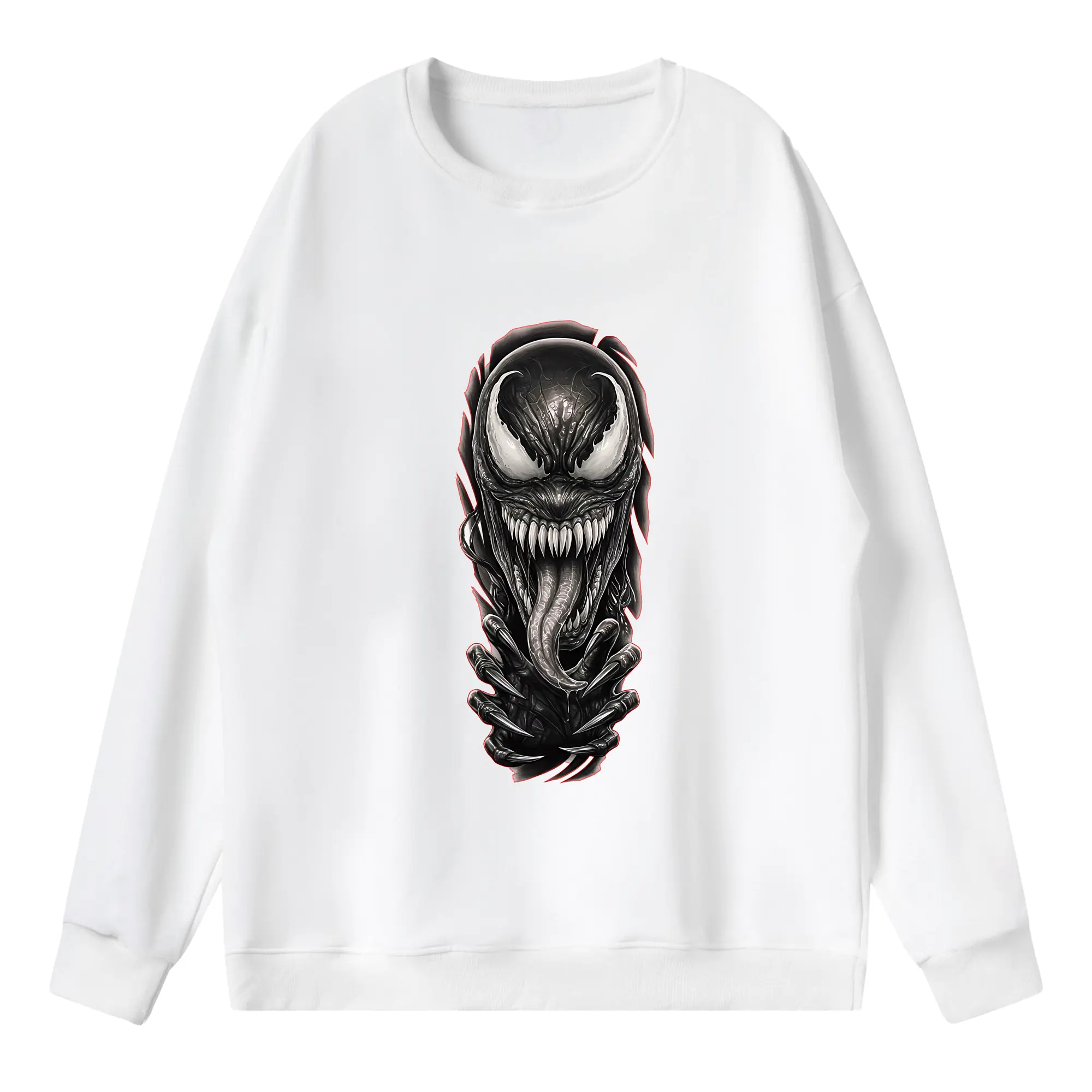 ヴェノム グッズ,ヴェノム - 薄手 クルーネック スウェット 裏毛260g · ポリエステル 春秋向け カジュアル 男女兼用 · トレーナー デイリー スポーツ 散歩に最適