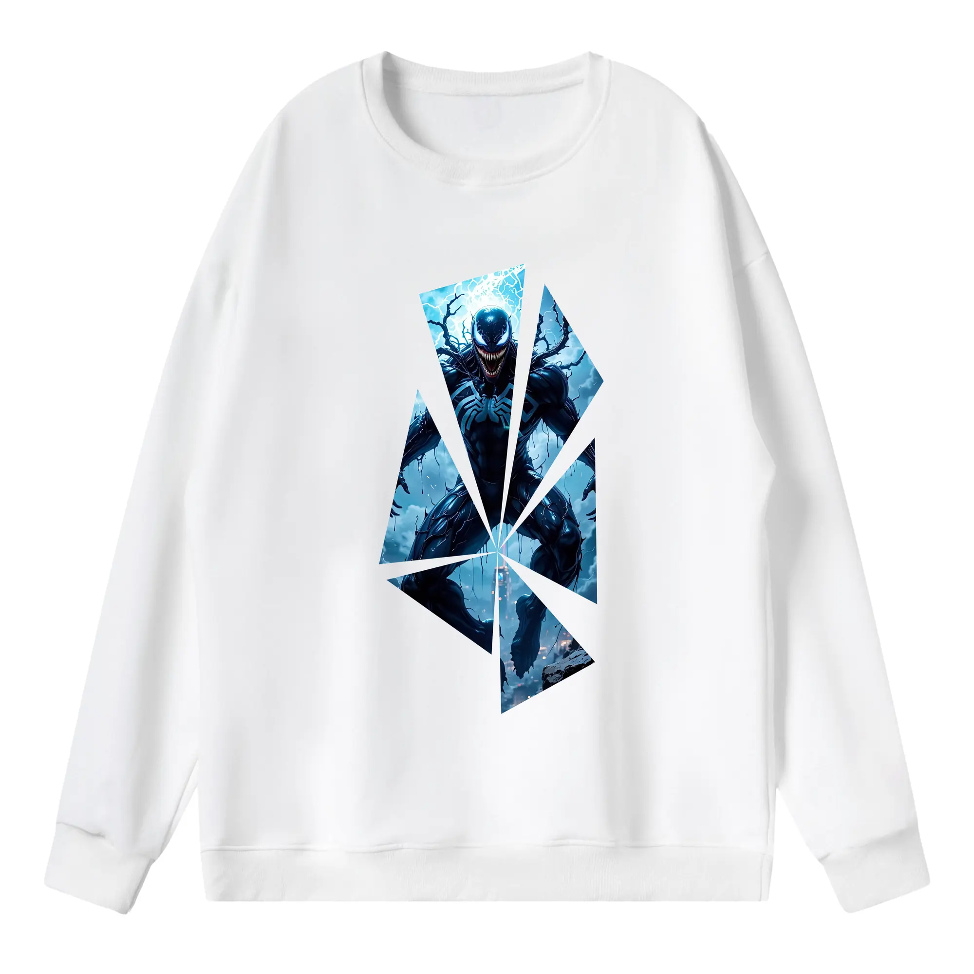 ヴェノム グッズ,ヴェノム - 薄手 クルーネック スウェット 裏毛260g · ポリエステル 春秋向け カジュアル 男女兼用 · トレーナー デイリー スポーツ 散歩に最適