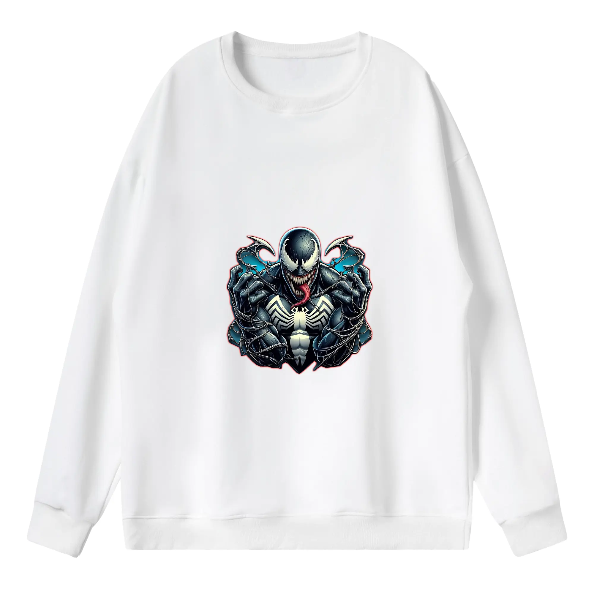 ヴェノム グッズ,ヴェノム - 薄手 クルーネック スウェット 裏毛260g · ポリエステル 春秋向け カジュアル 男女兼用 · トレーナー デイリー スポーツ 散歩に最適