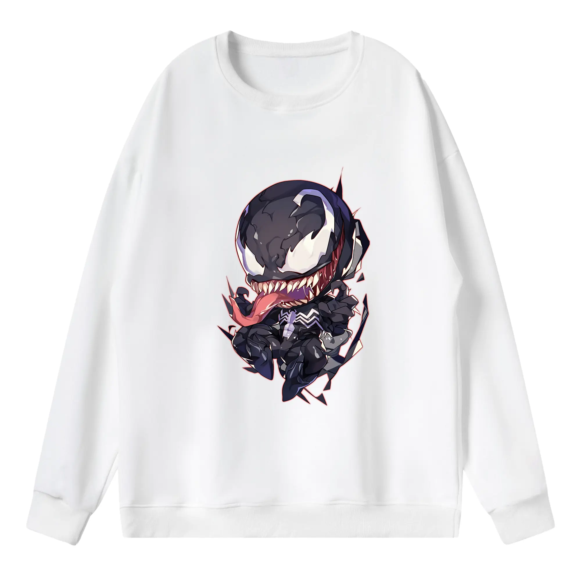 ヴェノム グッズ,ヴェノム - 薄手 クルーネック スウェット 裏毛260g · ポリエステル 春秋向け カジュアル 男女兼用 · トレーナー デイリー スポーツ 散歩に最適