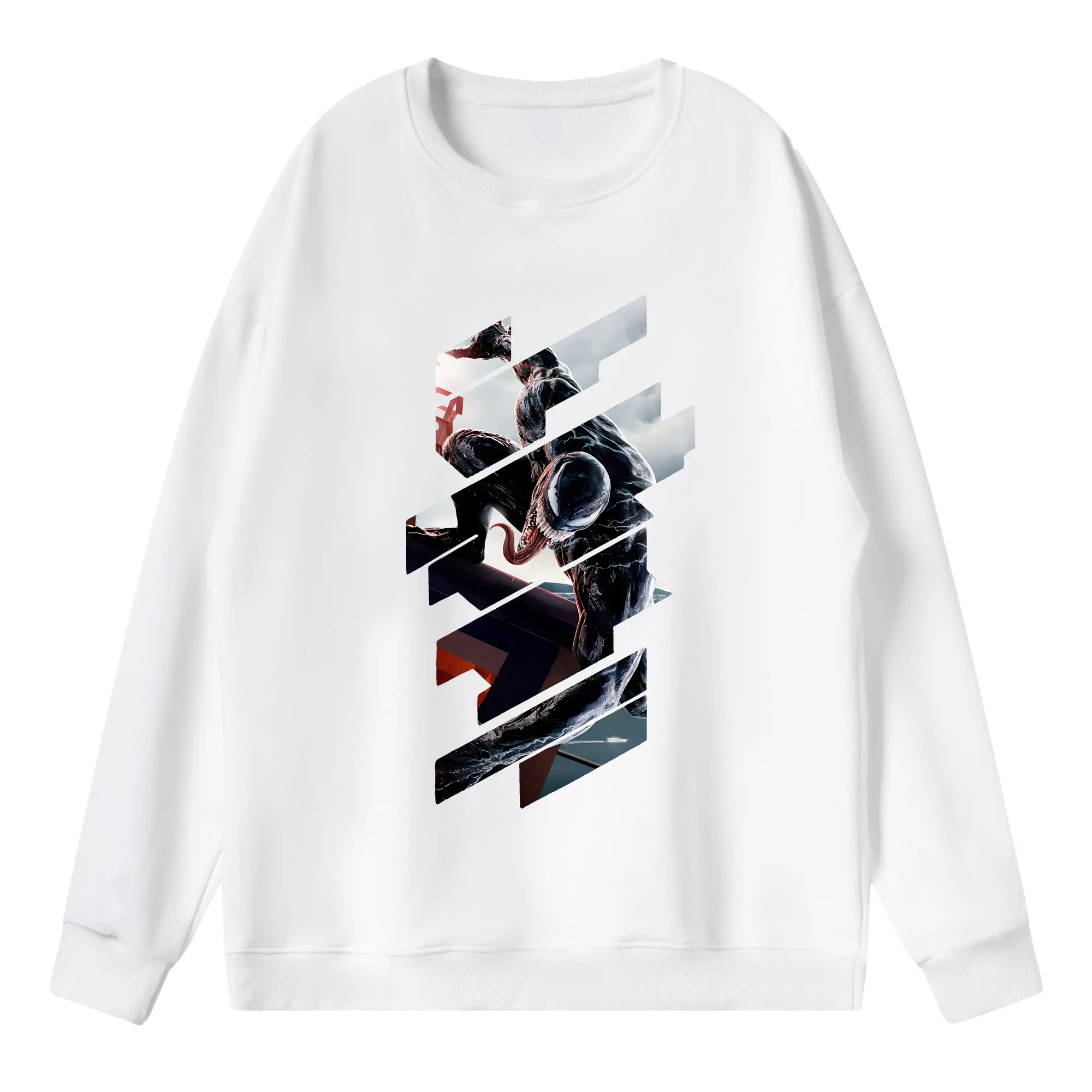 ヴェノム グッズ,ヴェノム - 薄手 クルーネック スウェット 裏毛260g · ポリエステル 春秋向け カジュアル 男女兼用 · トレーナー デイリー スポーツ 散歩に最適