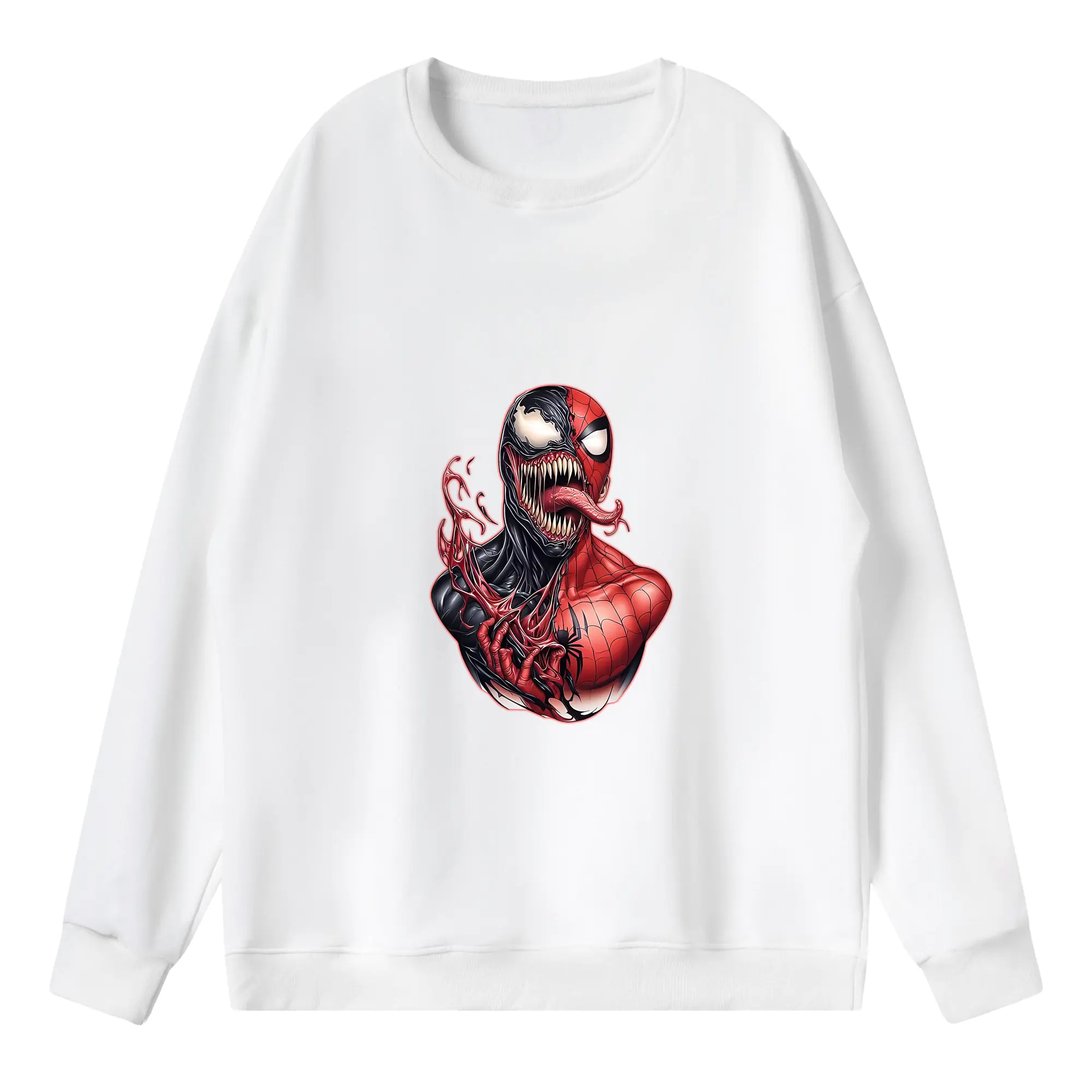 ヴェノム グッズ,ヴェノム - 薄手 クルーネック スウェット 裏毛260g · ポリエステル 春秋向け カジュアル 男女兼用 · トレーナー デイリー スポーツ 散歩に最適