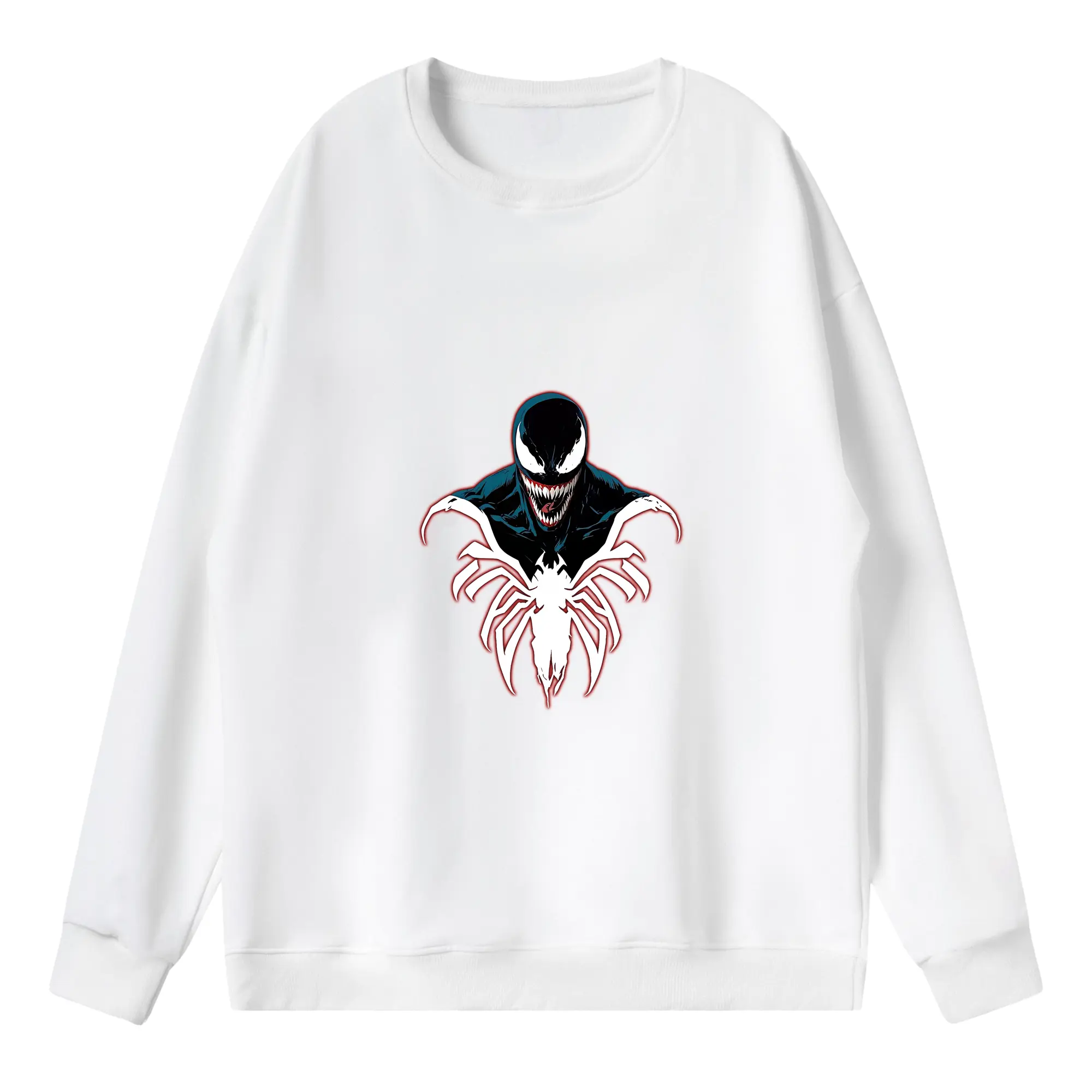 ヴェノム グッズ,ヴェノム - 薄手 クルーネック スウェット 裏毛260g · ポリエステル 春秋向け カジュアル 男女兼用 · トレーナー デイリー スポーツ 散歩に最適