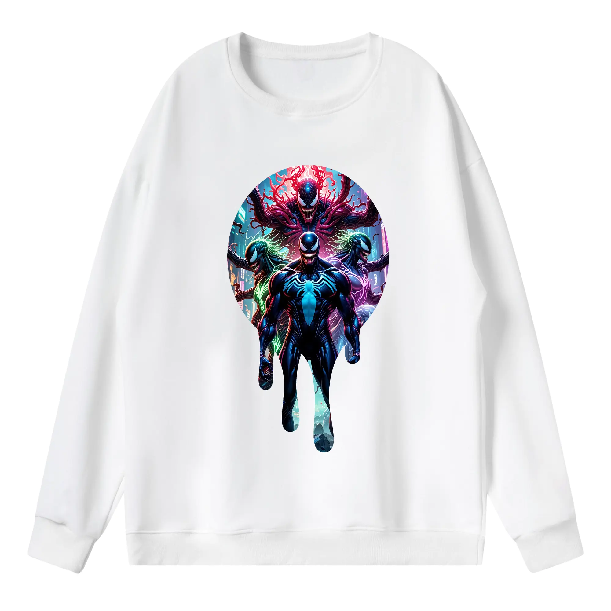 ヴェノム グッズ,ヴェノム - 薄手 クルーネック スウェット 裏毛260g · ポリエステル 春秋向け カジュアル 男女兼用 · トレーナー デイリー スポーツ 散歩に最適