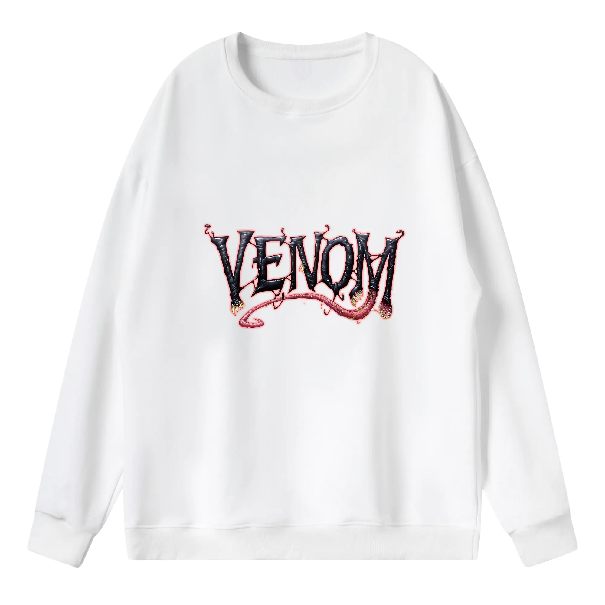 ヴェノム グッズ,ヴェノム - 薄手 クルーネック スウェット 裏毛260g · ポリエステル 春秋向け カジュアル 男女兼用 · トレーナー デイリー スポーツ 散歩に最適