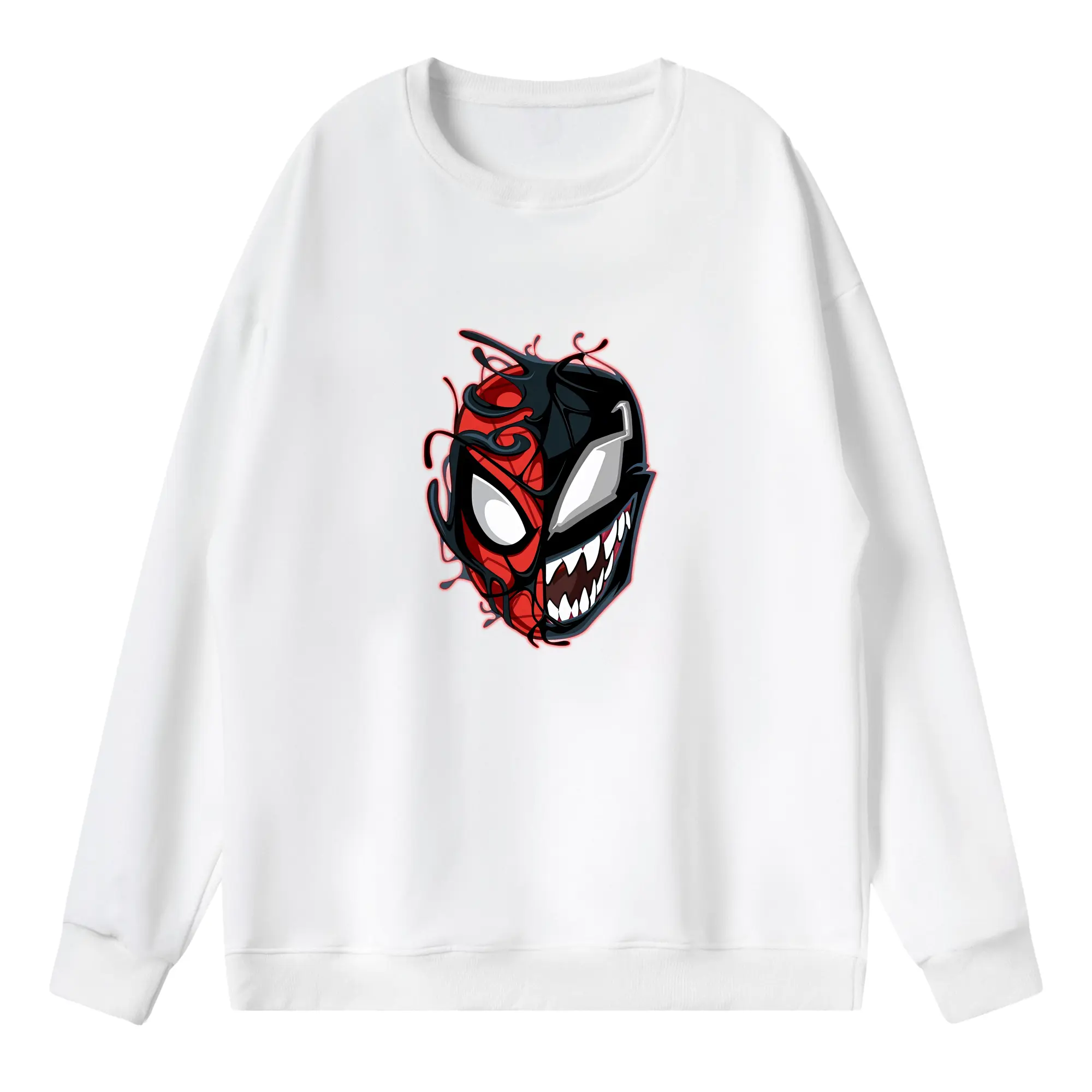 ヴェノム グッズ,ヴェノム - 薄手 クルーネック スウェット 裏毛260g · ポリエステル 春秋向け カジュアル 男女兼用 · トレーナー デイリー スポーツ 散歩に最適