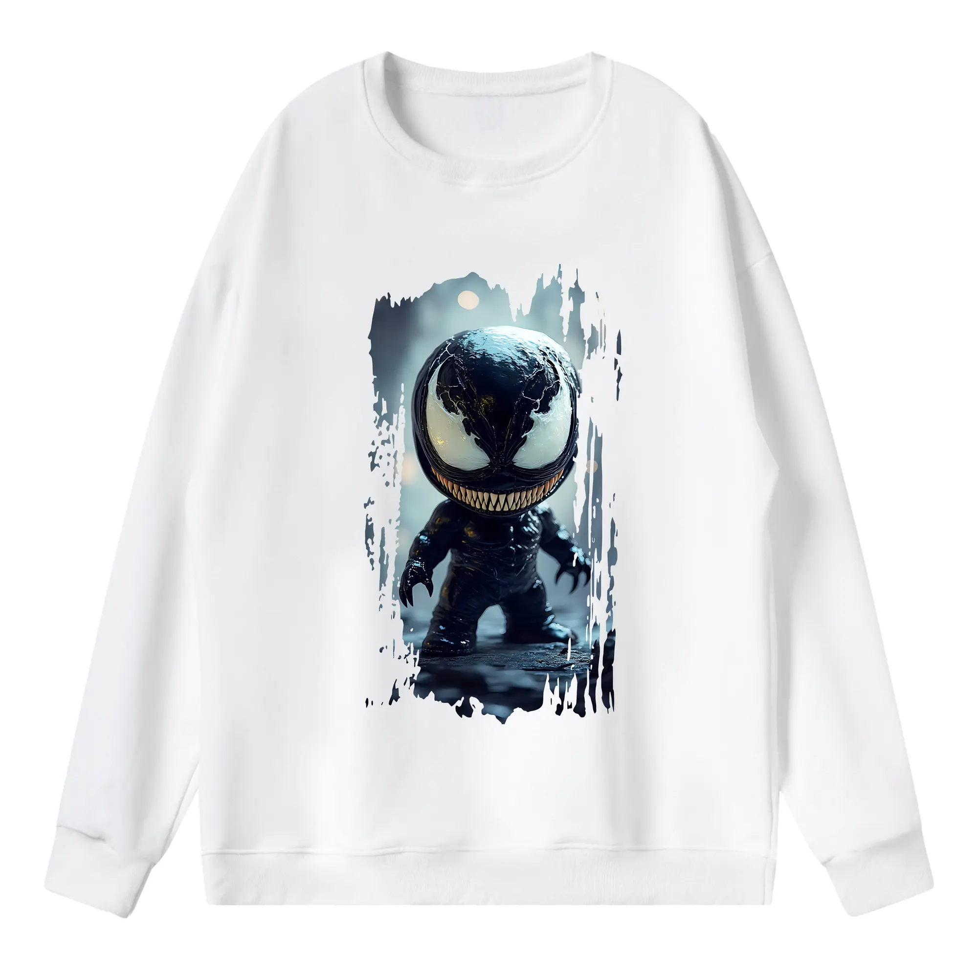 ヴェノム グッズ,ヴェノム - 薄手 クルーネック スウェット 裏毛260g · ポリエステル 春秋向け カジュアル 男女兼用 · トレーナー デイリー スポーツ 散歩に最適