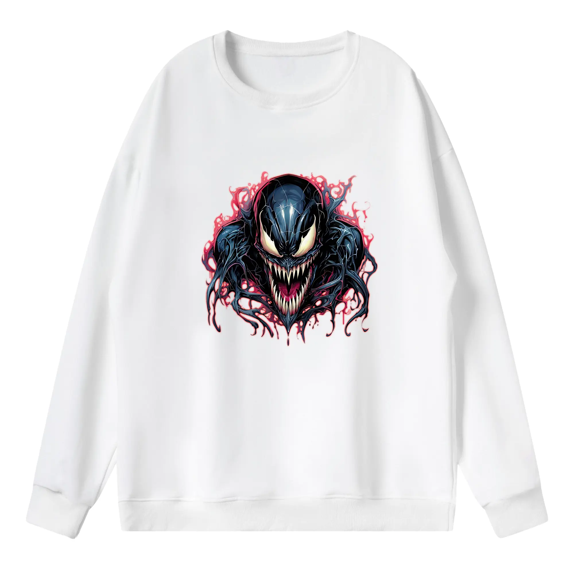 ヴェノム グッズ,ヴェノム - 薄手 クルーネック スウェット 裏毛260g · ポリエステル 春秋向け カジュアル 男女兼用 · トレーナー デイリー スポーツ 散歩に最適