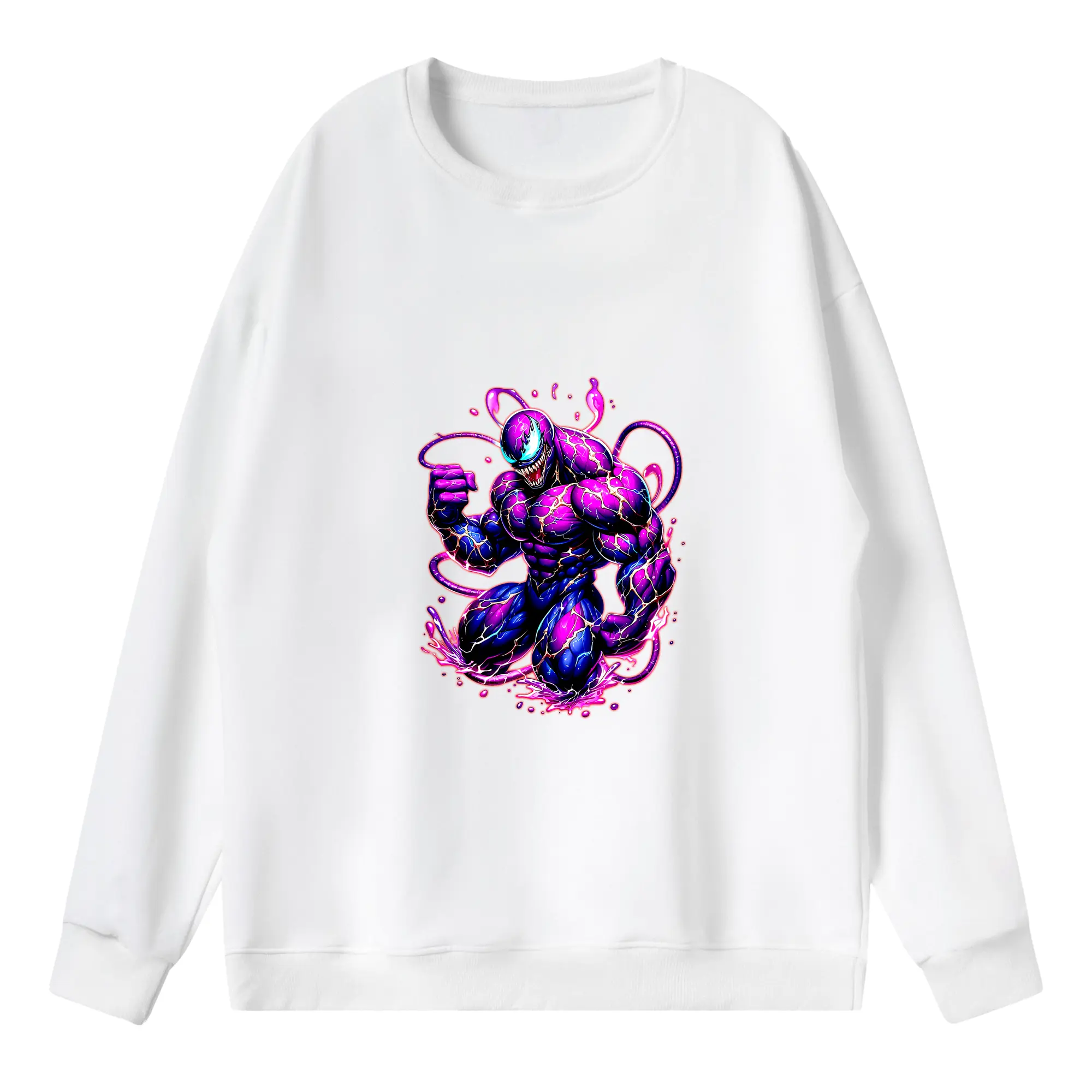 ヴェノム グッズ,ヴェノム - 薄手 クルーネック スウェット 裏毛260g · ポリエステル 春秋向け カジュアル 男女兼用 · トレーナー デイリー スポーツ 散歩に最適