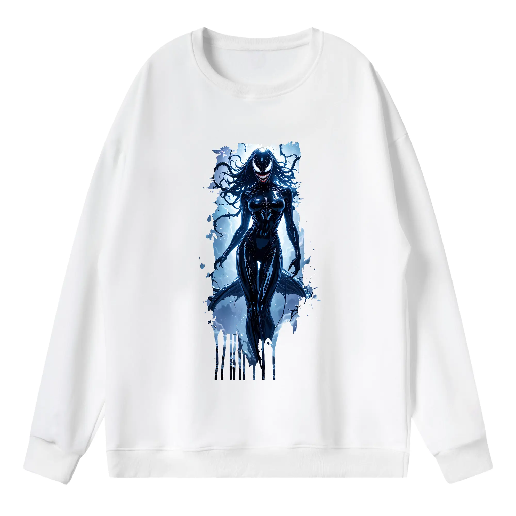 ヴェノム グッズ,ヴェノム - 薄手 クルーネック スウェット 裏毛260g · ポリエステル 春秋向け カジュアル 男女兼用 · トレーナー デイリー スポーツ 散歩に最適