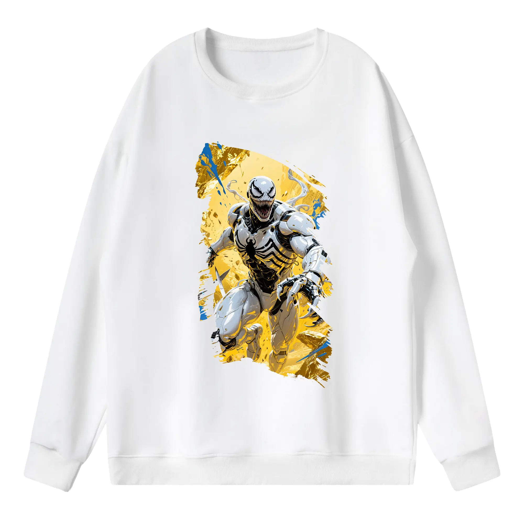 ヴェノム グッズ,ヴェノム - 薄手 クルーネック スウェット 裏毛260g · ポリエステル 春秋向け カジュアル 男女兼用 · トレーナー デイリー スポーツ 散歩に最適