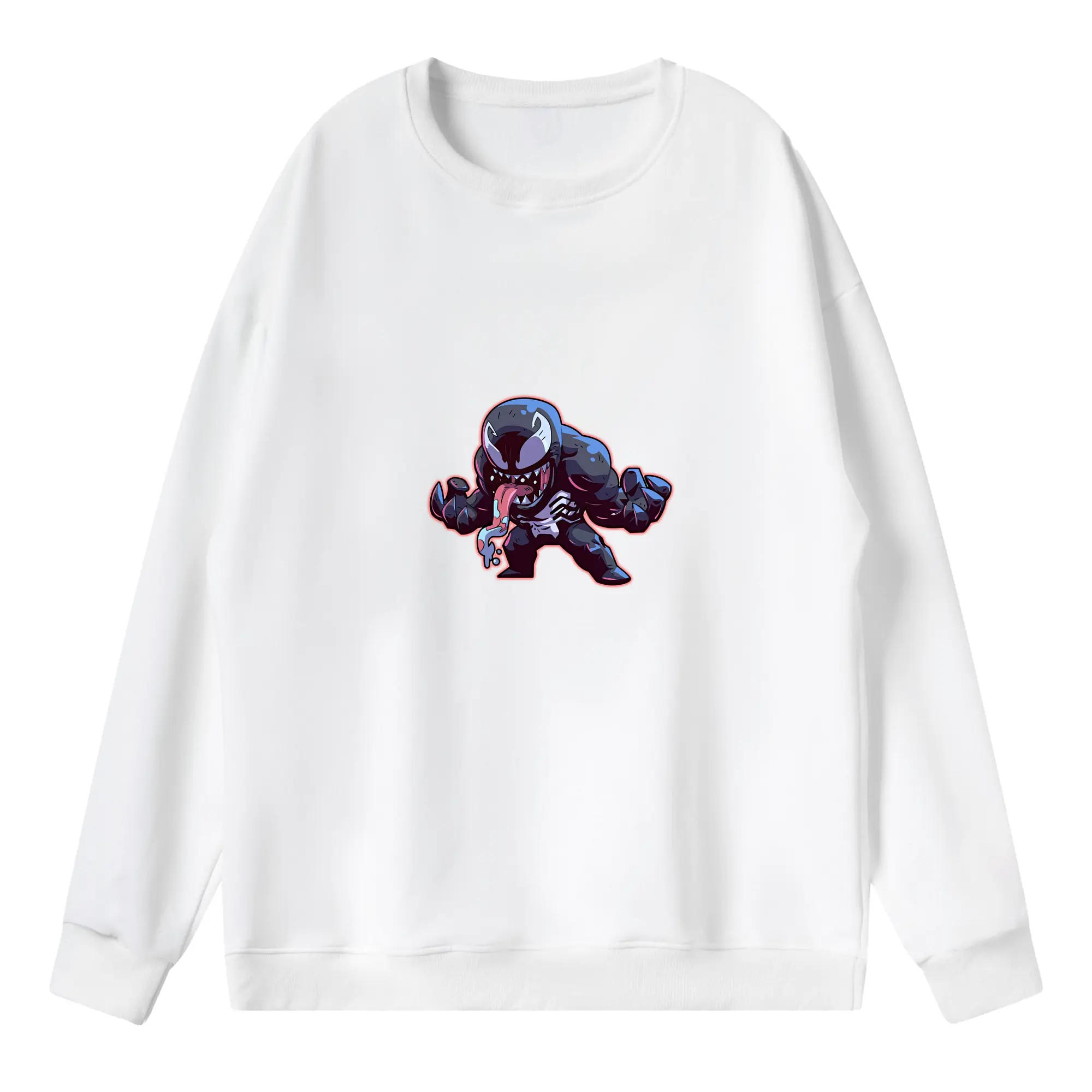 ヴェノム グッズ,ヴェノム - 薄手 クルーネック スウェット 裏毛260g · ポリエステル 春秋向け カジュアル 男女兼用 · トレーナー デイリー スポーツ 散歩に最適