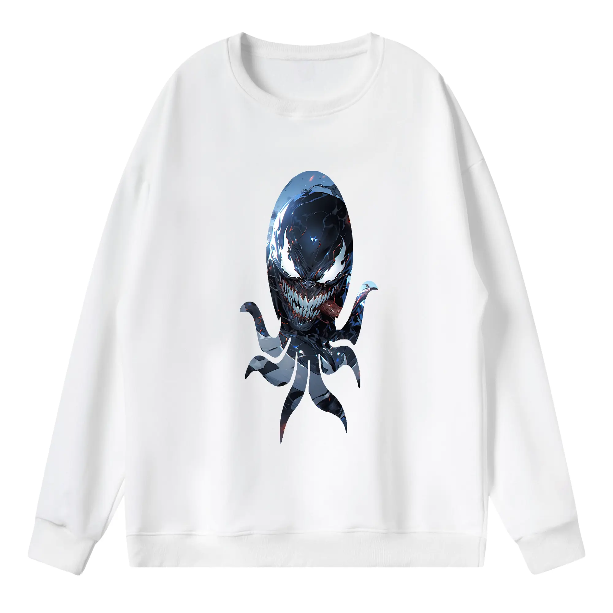 ヴェノム グッズ,ヴェノム - 薄手 クルーネック スウェット 裏毛260g · ポリエステル 春秋向け カジュアル 男女兼用 · トレーナー デイリー スポーツ 散歩に最適