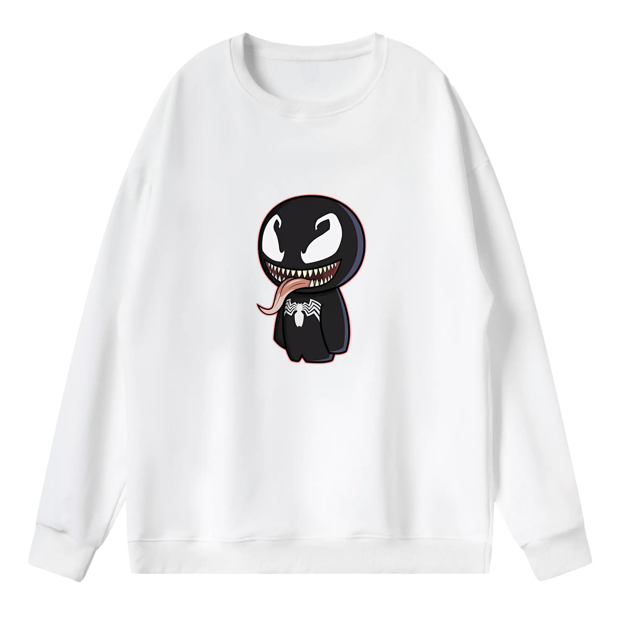 ヴェノム グッズ,ヴェノム - 薄手 クルーネック スウェット 裏毛260g · ポリエステル 春秋向け カジュアル 男女兼用 · トレーナー デイリー スポーツ 散歩に最適