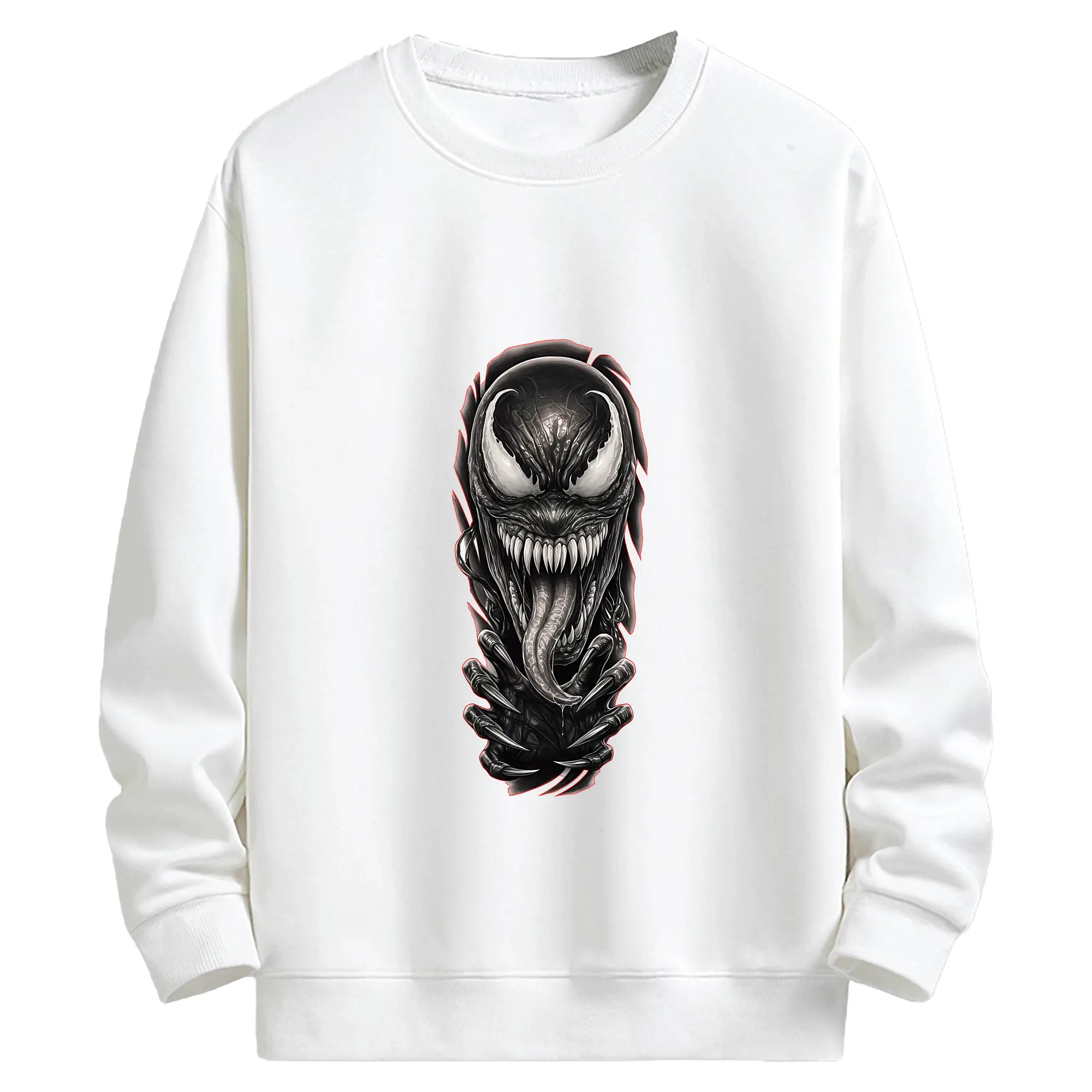 ヴェノム グッズ,ヴェノム - キッズ クルーネックスウェットシャツ ・ フロントプリント ・ 綿80％ ポリエステル20％ ・ 快適 通学 スポーツ 日常使い お散歩用