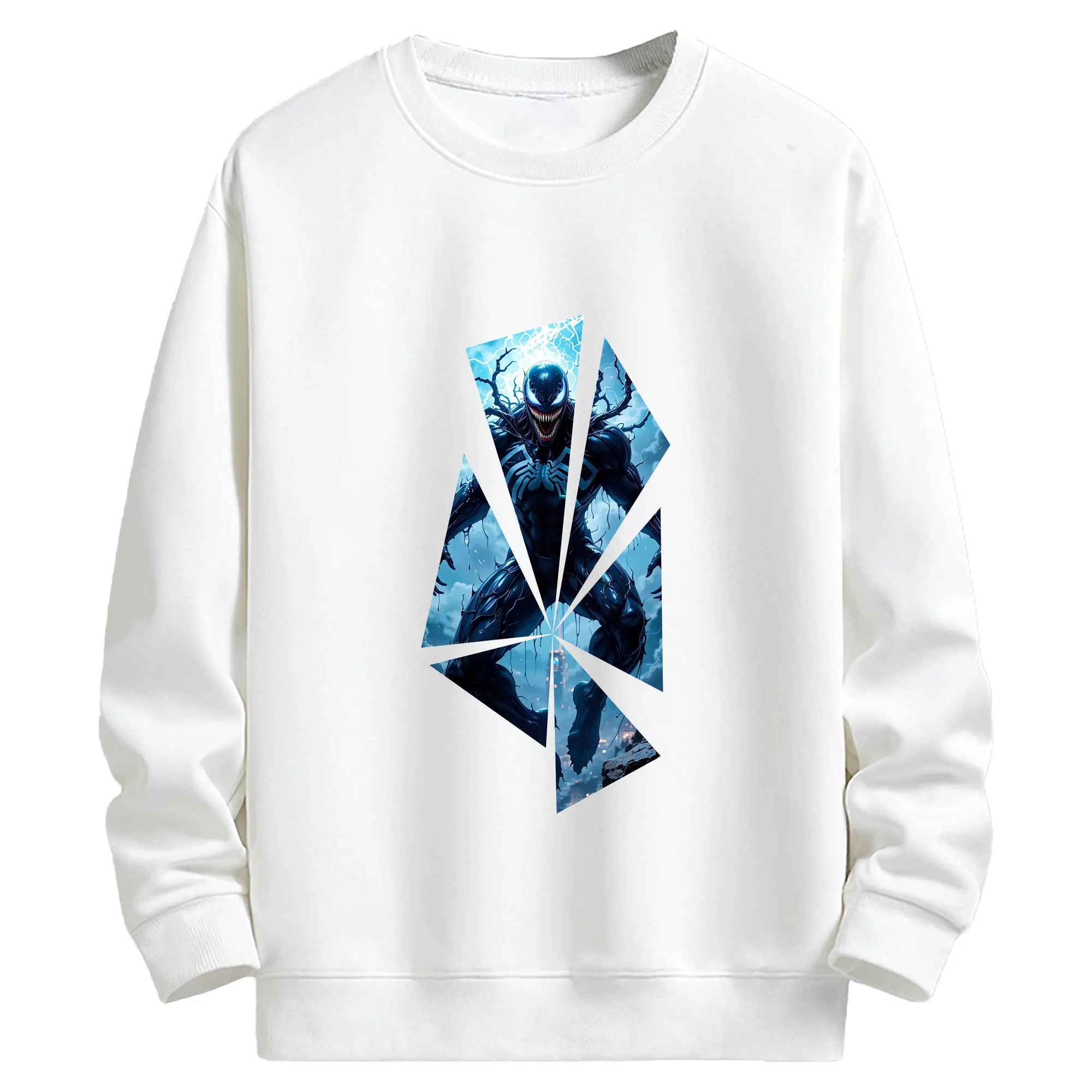 ヴェノム グッズ,ヴェノム - キッズ クルーネックスウェットシャツ ・ フロントプリント ・ 綿80％ ポリエステル20％ ・ 快適 通学 スポーツ 日常使い お散歩用