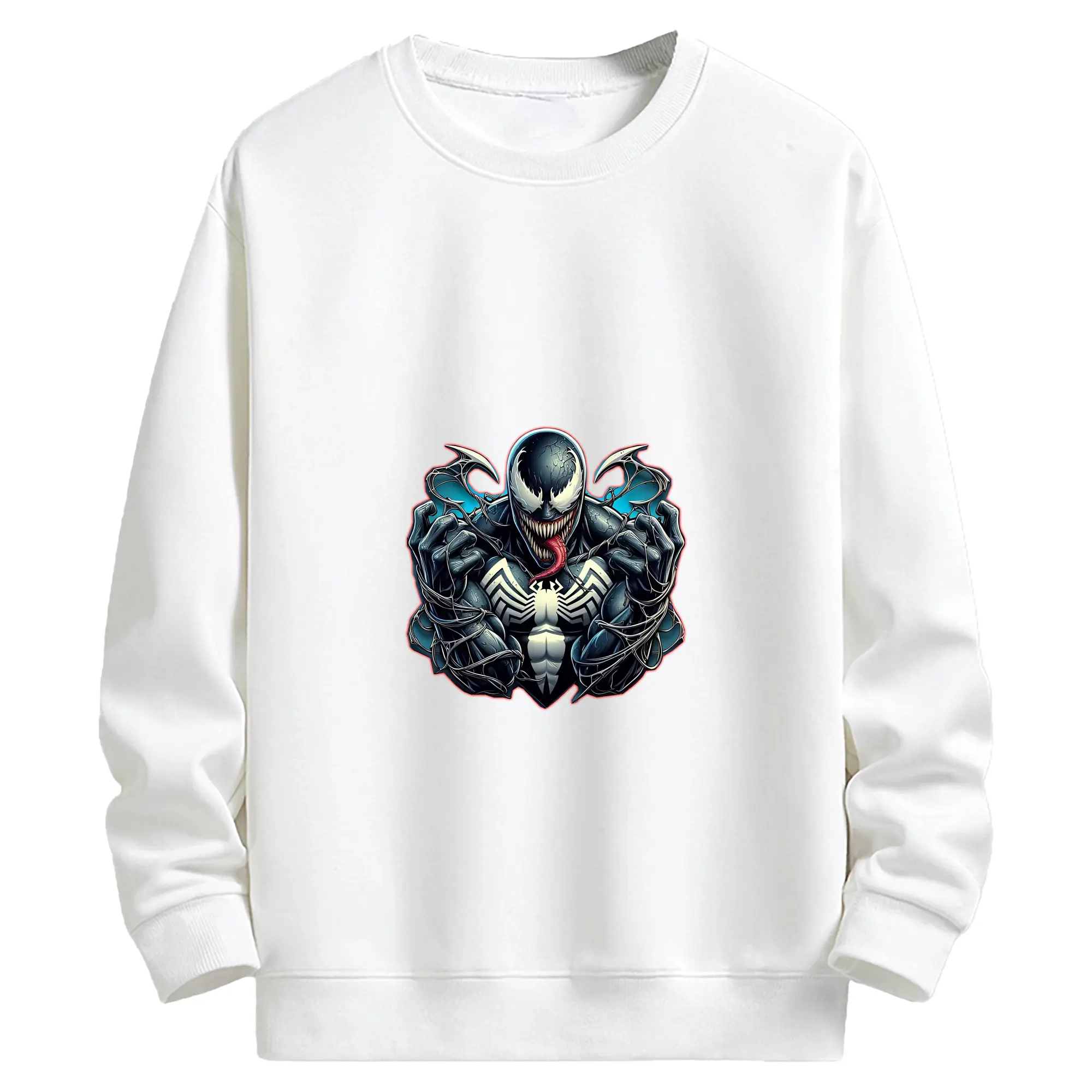 ヴェノム グッズ,ヴェノム - キッズ クルーネックスウェットシャツ ・ フロントプリント ・ 綿80％ ポリエステル20％ ・ 快適 通学 スポーツ 日常使い お散歩用