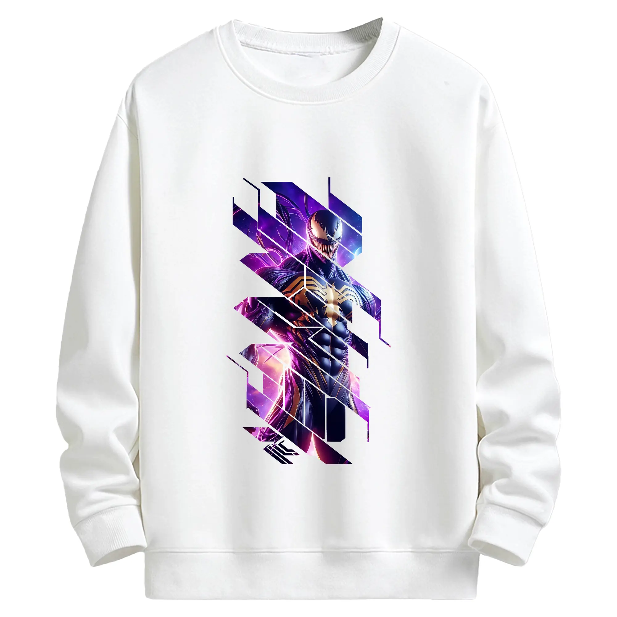 ヴェノム グッズ,ヴェノム - キッズ クルーネックスウェットシャツ ・ フロントプリント ・ 綿80％ ポリエステル20％ ・ 快適 通学 スポーツ 日常使い お散歩用