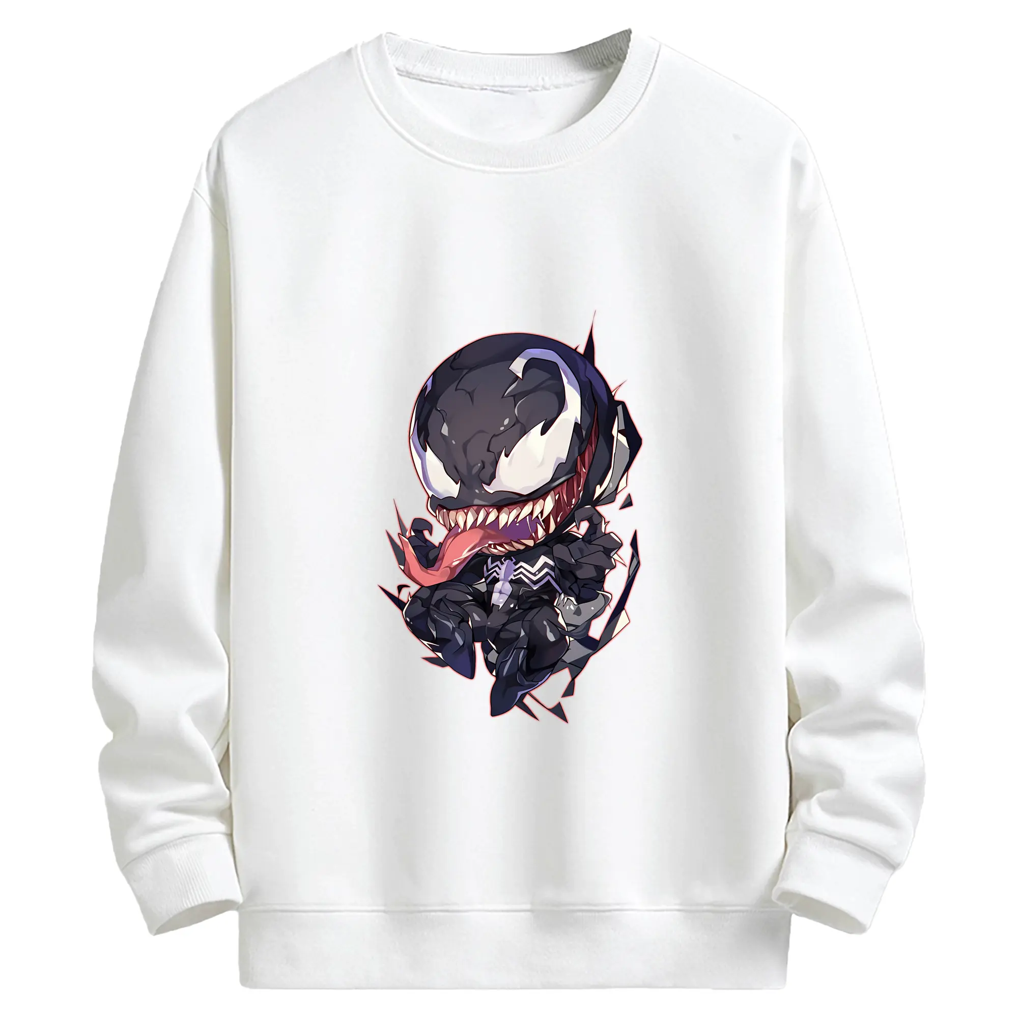 ヴェノム グッズ,ヴェノム - キッズ クルーネックスウェットシャツ ・ フロントプリント ・ 綿80％ ポリエステル20％ ・ 快適 通学 スポーツ 日常使い お散歩用